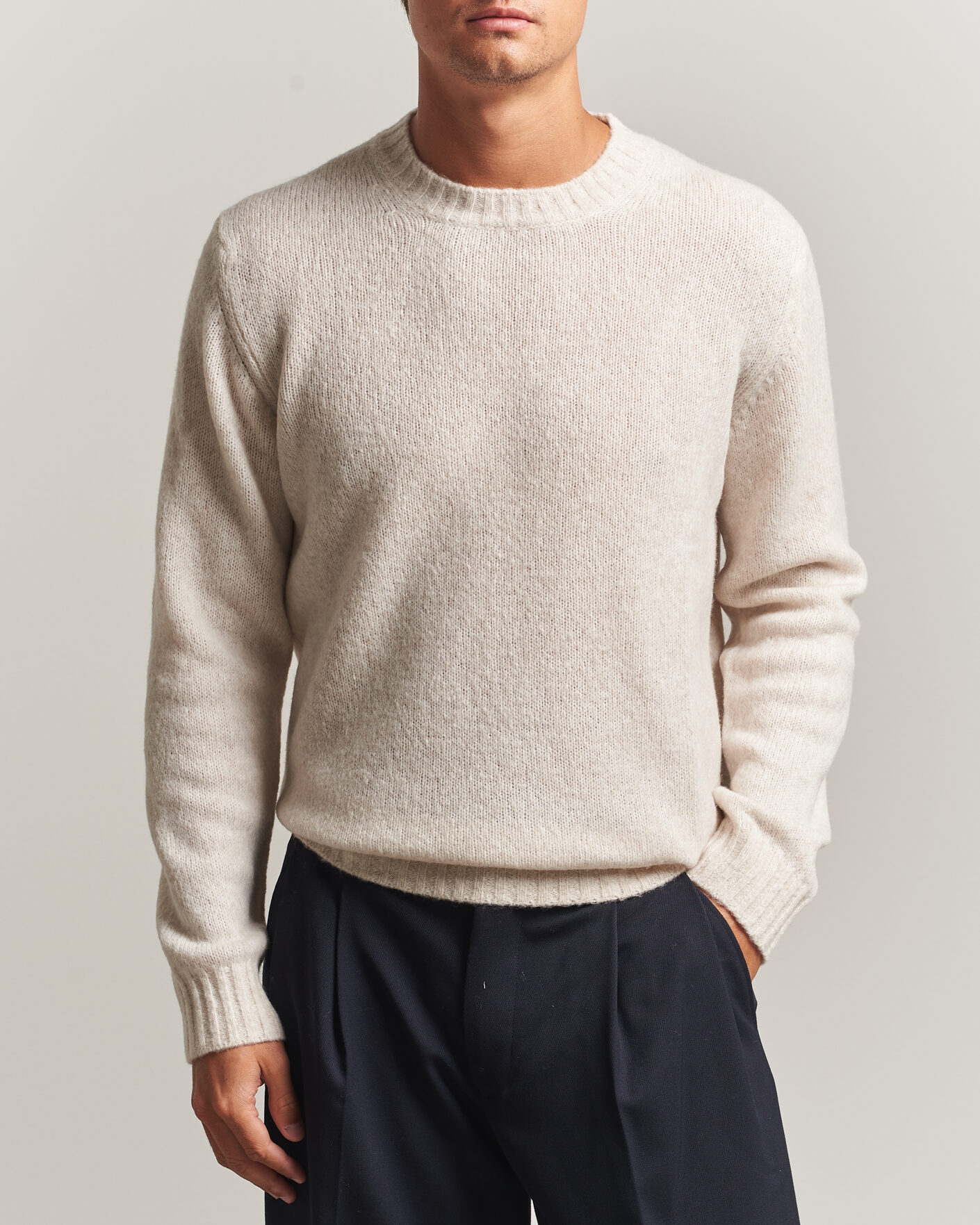 Heren | Truien | NN07 | Lee Wool Knitted Sweater Ivory