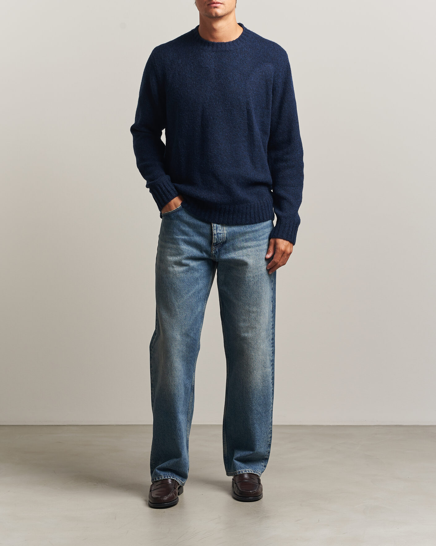 Heren | Truien | NN07 | Lee Wool Knitted Sweater Navy Blue