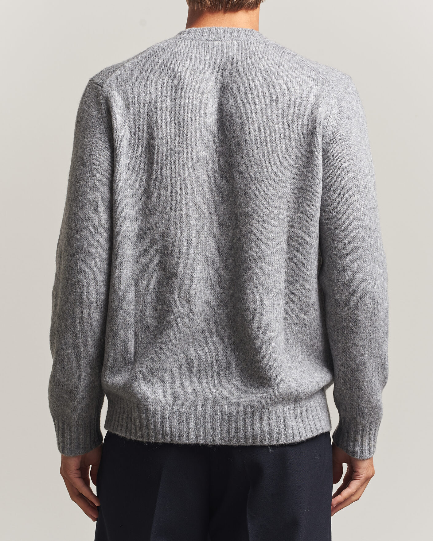 Heren | Truien | NN07 | Lee Wool Knitted Sweater Grey Melange