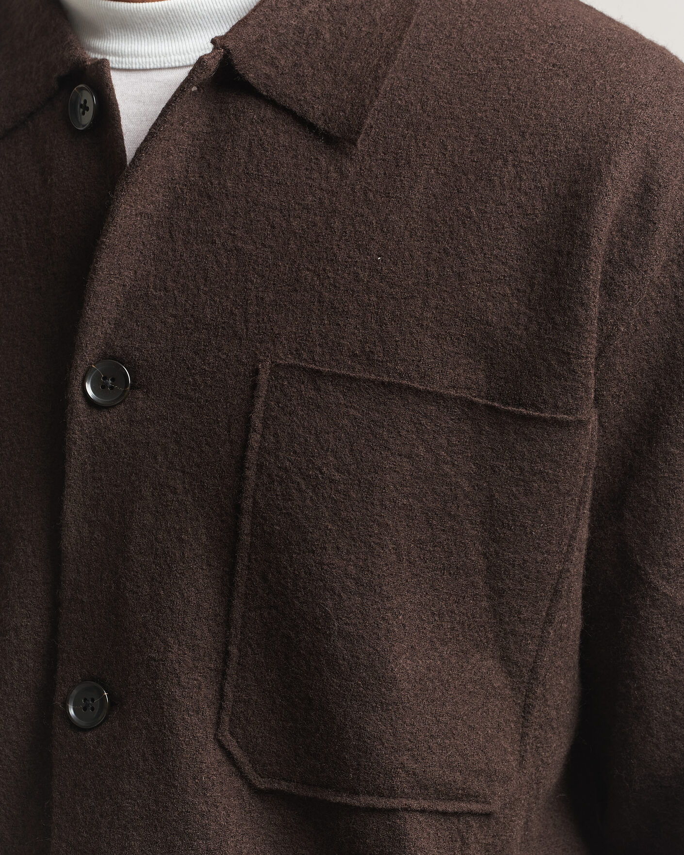 Heren | Truien | NN07 | Jonas Boiled Wool Cardigan Deep Truffle
