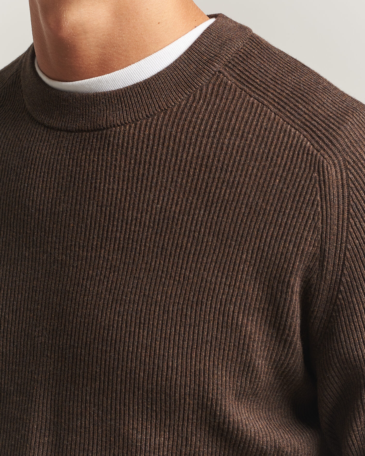 Heren | Truien | NN07 | Kevin Cotton Knitted Sweater Deep Truffle