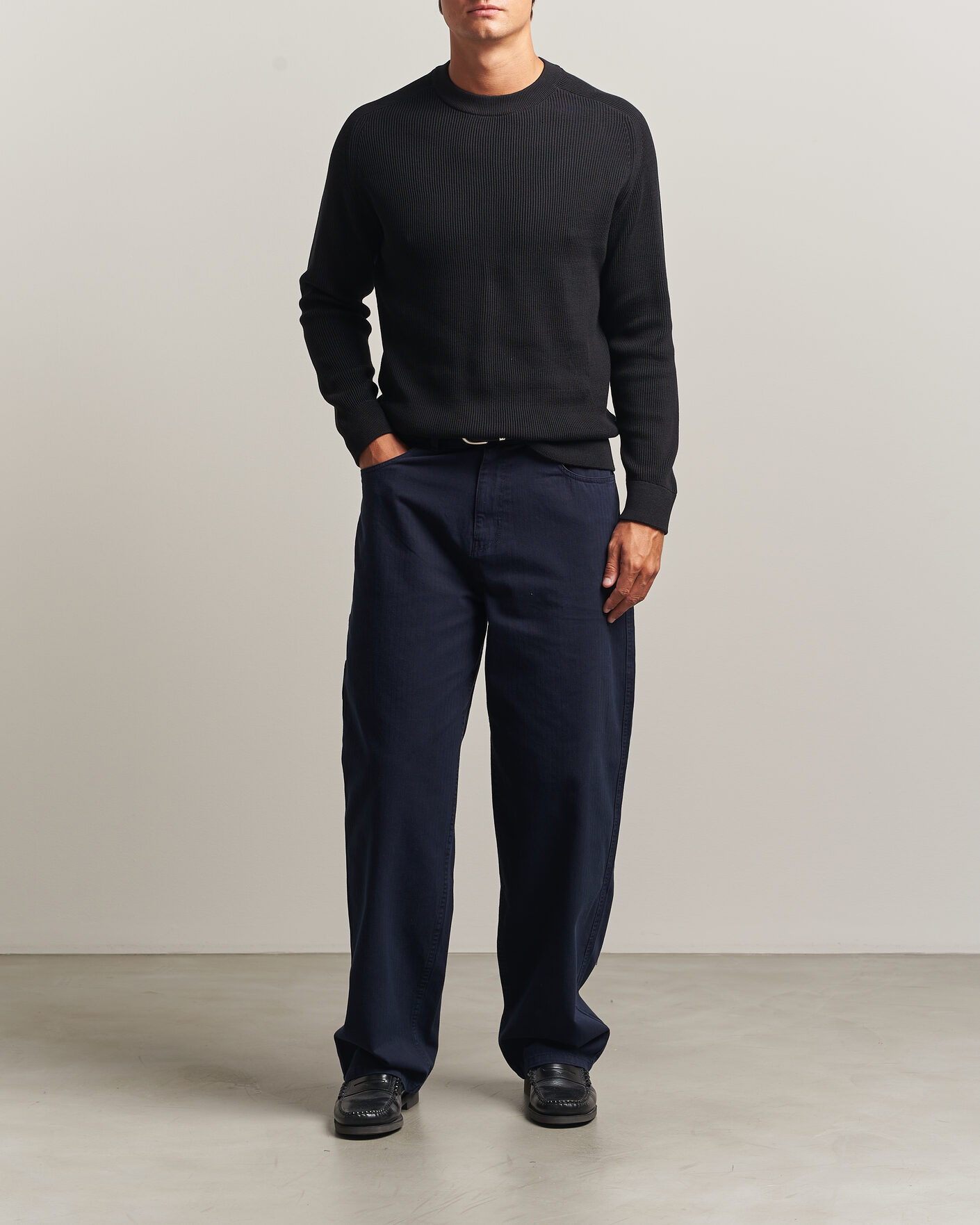 Heren | Truien | NN07 | Kevin Cotton Knitted Sweater Black