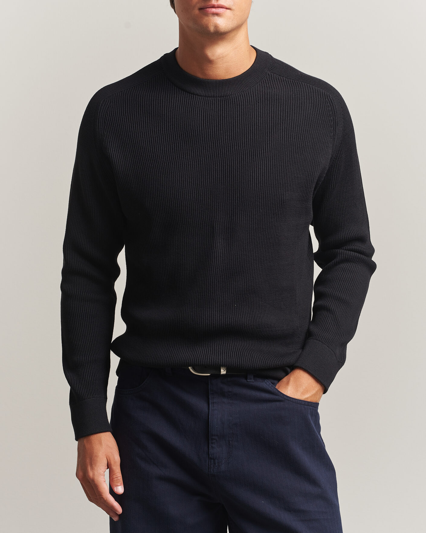 Heren | Truien | NN07 | Kevin Cotton Knitted Sweater Black