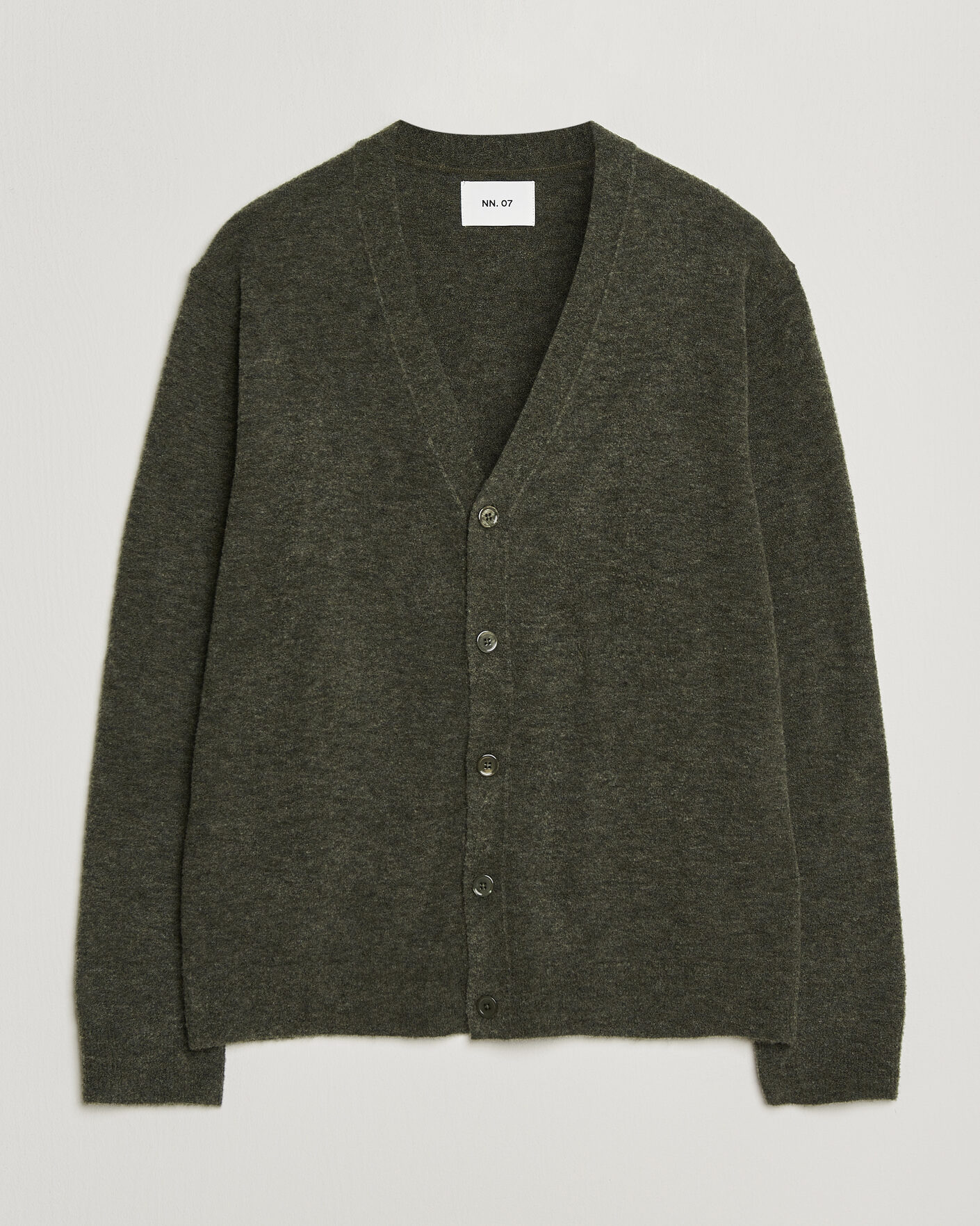 Heren | Truien | NN07 | Gavin Brushed Wool Knitted Cardigan Dark Army