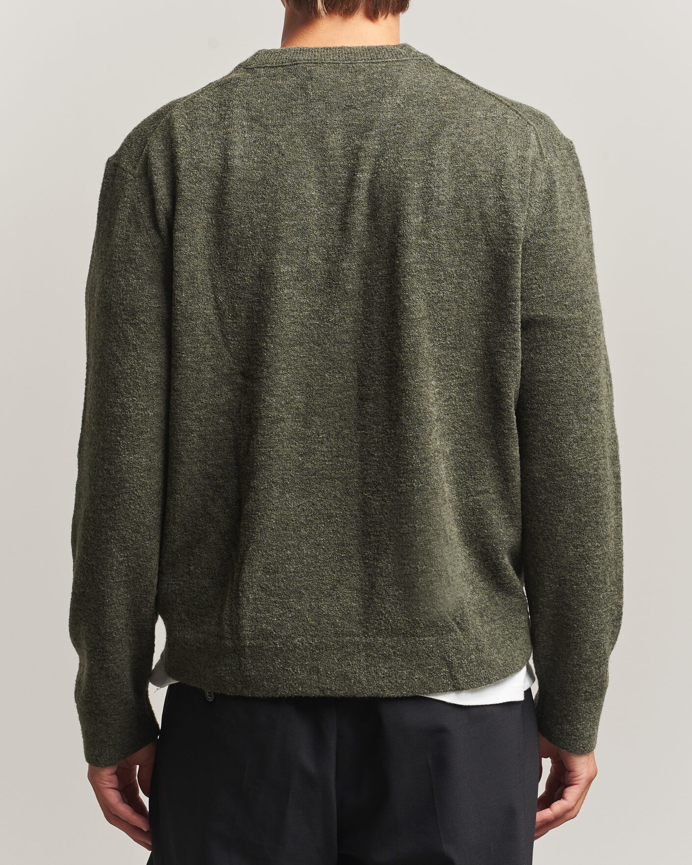 Heren | Truien | NN07 | Gavin Brushed Wool Knitted Sweater Dark Army