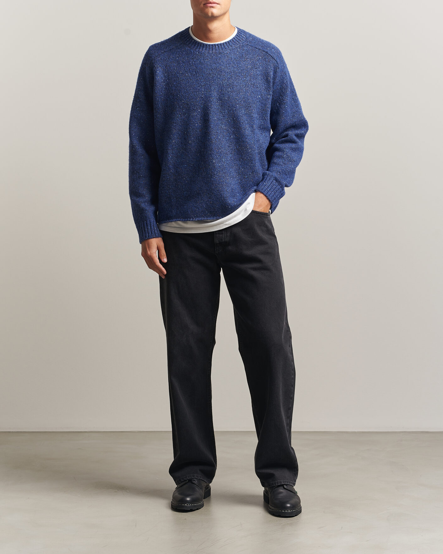 Heren | Truien | NN07 | Jim Neps Wool Knitted Sweater Blue Ignition