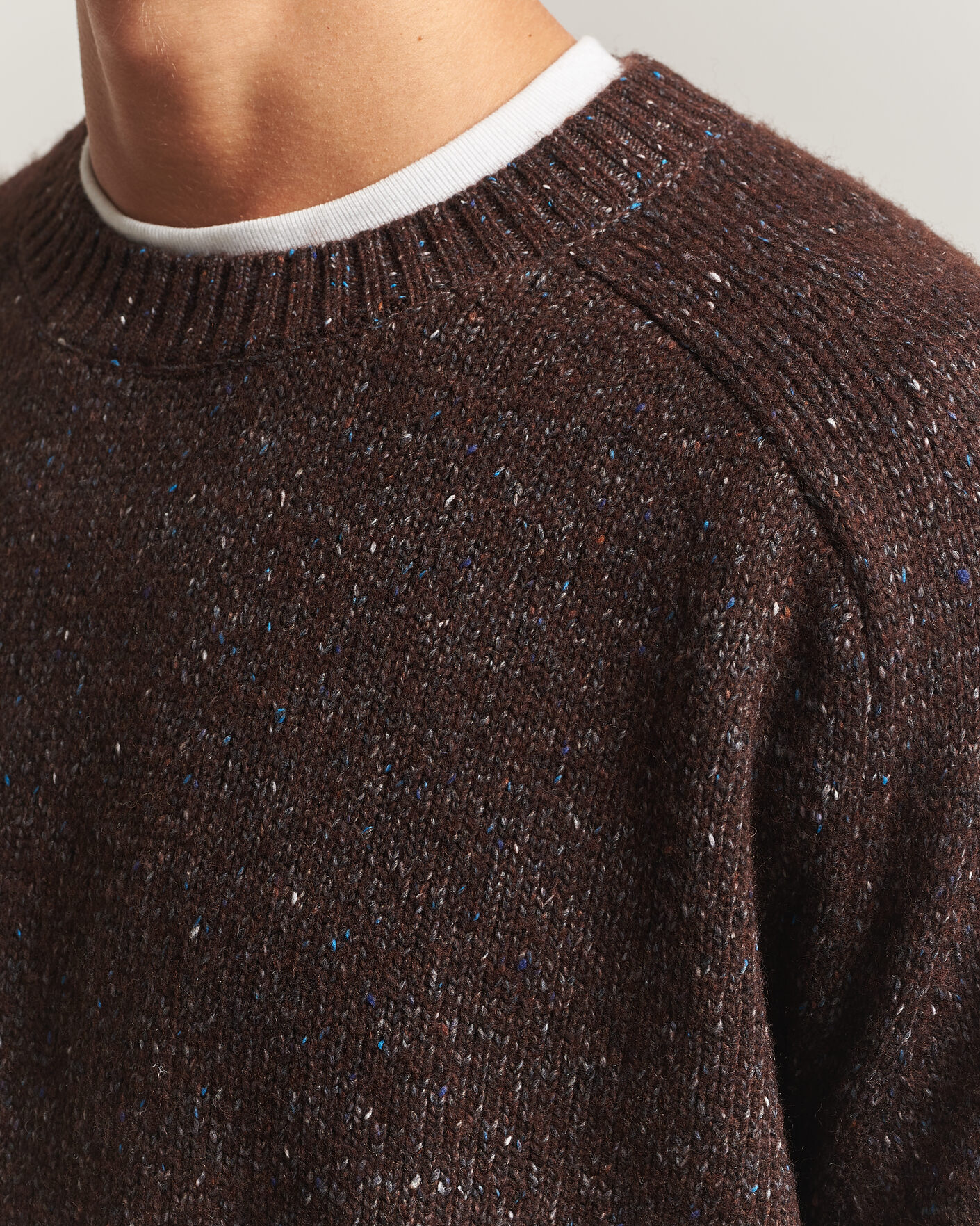 Heren | Truien | NN07 | Jim Neps Wool Knitted Sweater Deep Truffle