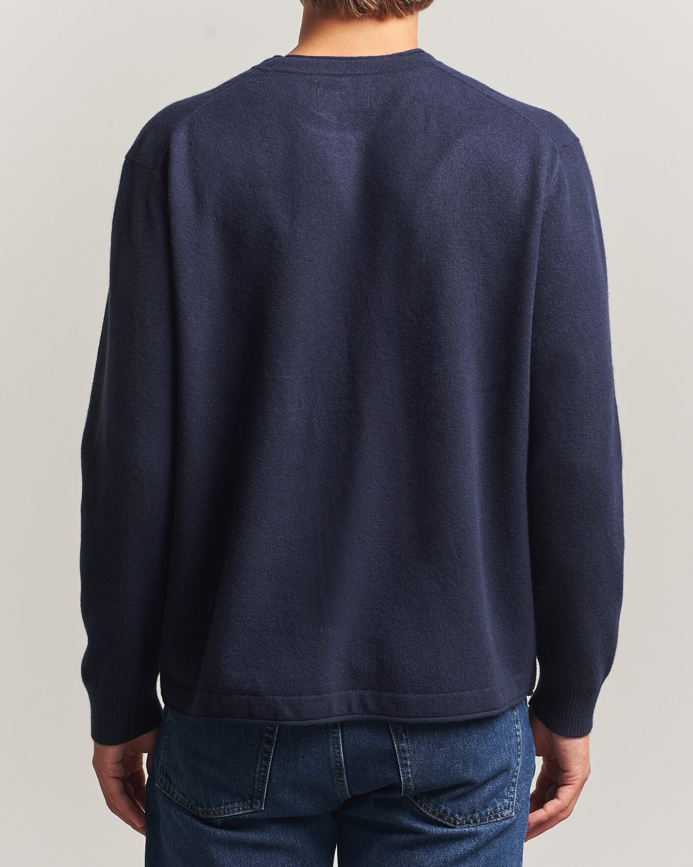 Heren | Truien | NN07 | Sammy Wool Knitted Sweater Navy Melange