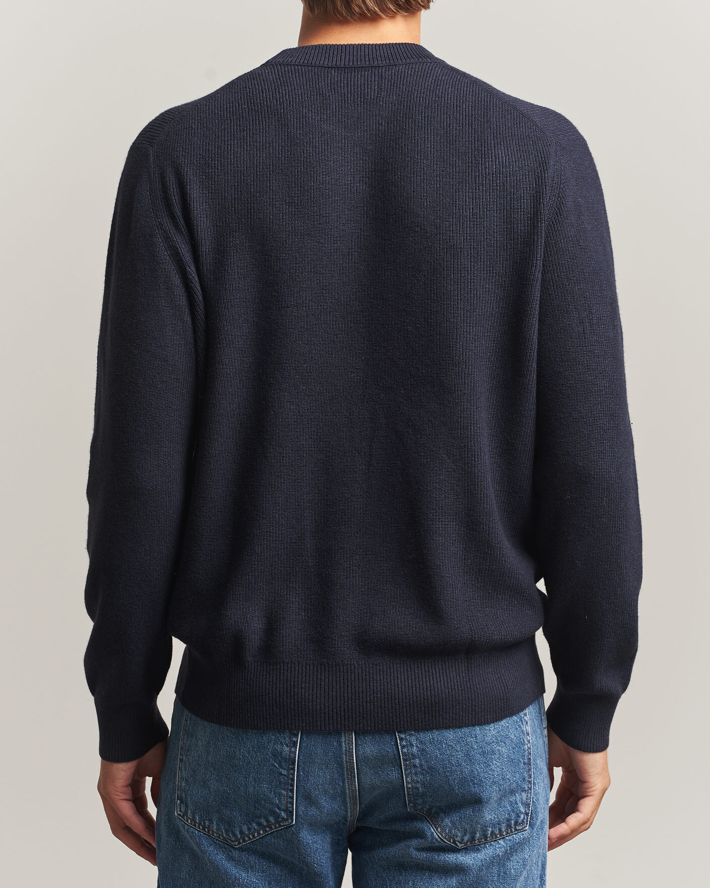 Heren | Truien | NN07 | Hope Cotton/Cashmere Rib Knitted Sweater Navy