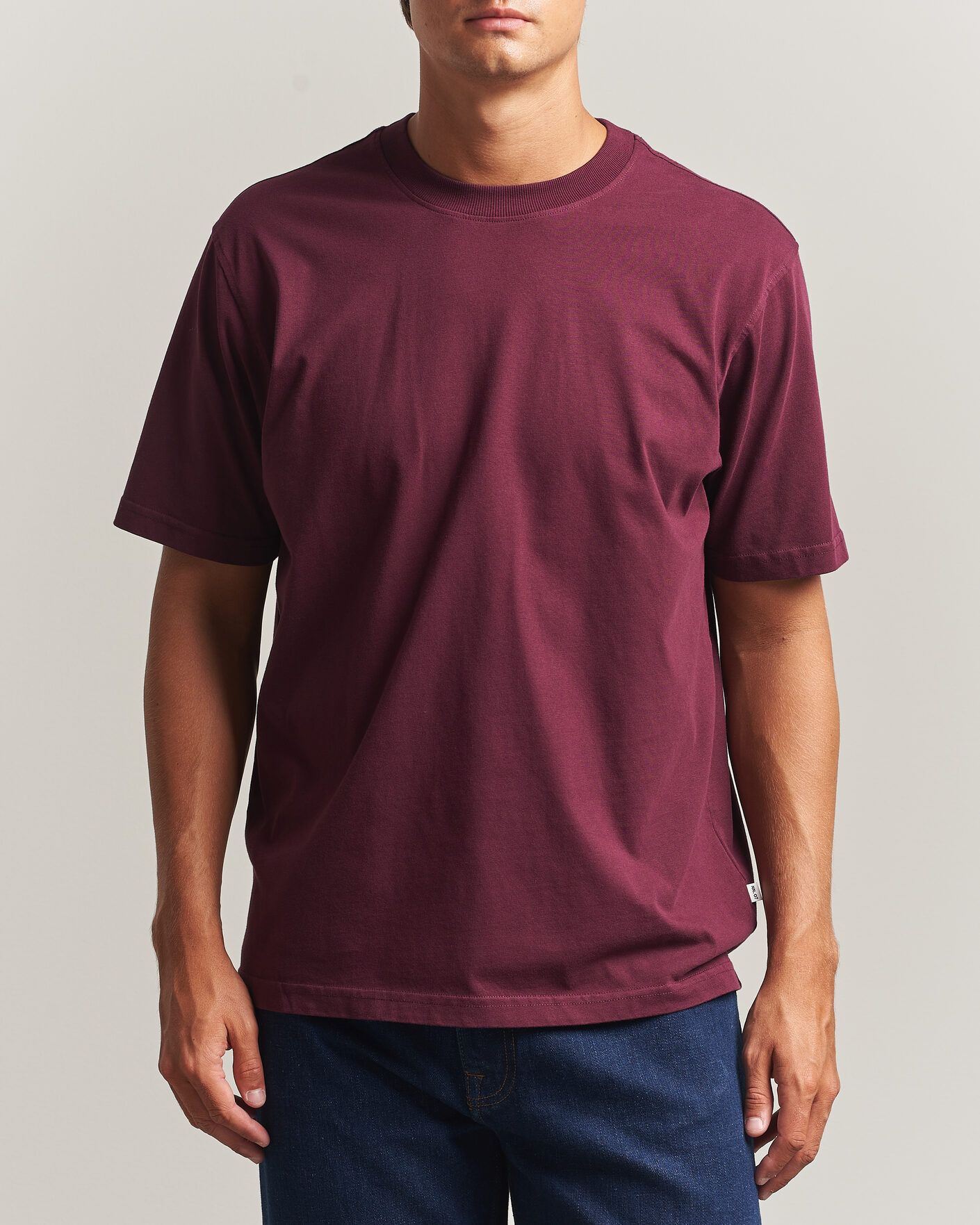 Heren | T-shirts | NN07 | Adam Crew Neck T-Shirt Winetasting