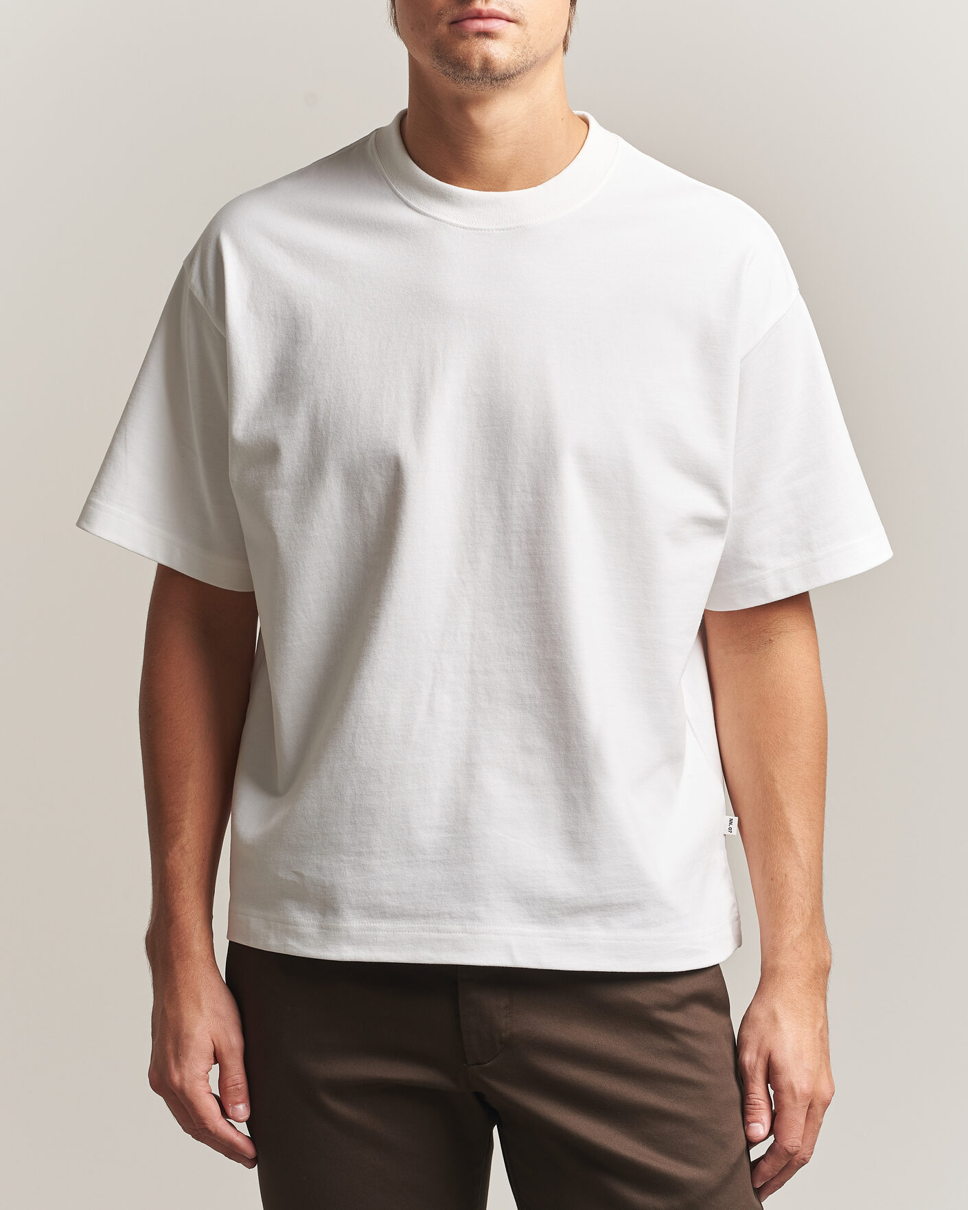 Heren | T-shirts | NN07 | David Heavy Crew Neck T-Shirt White