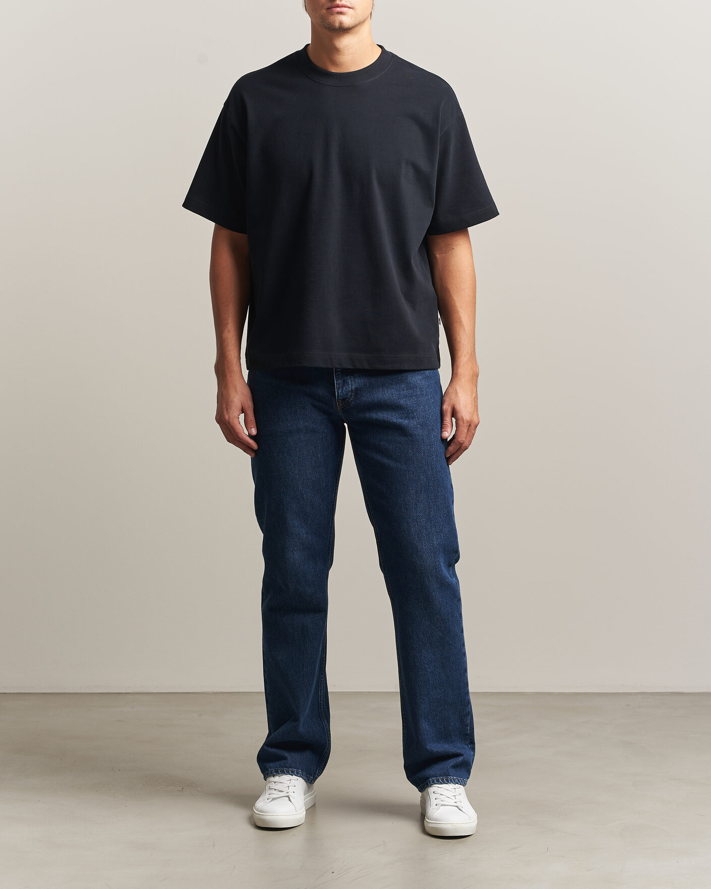 Heren | T-shirts | NN07 | David Heavy Crew Neck T-Shirt Black