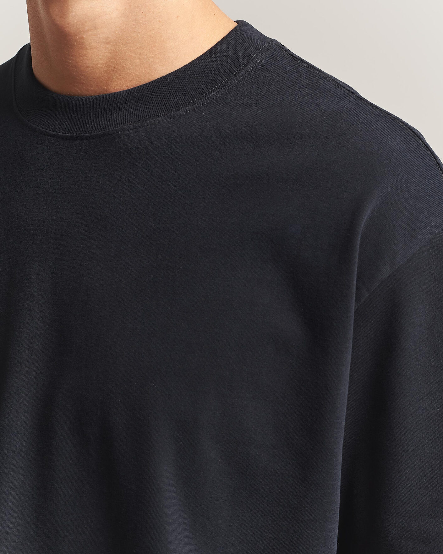 Heren | T-shirts | NN07 | David Heavy Crew Neck T-Shirt Black