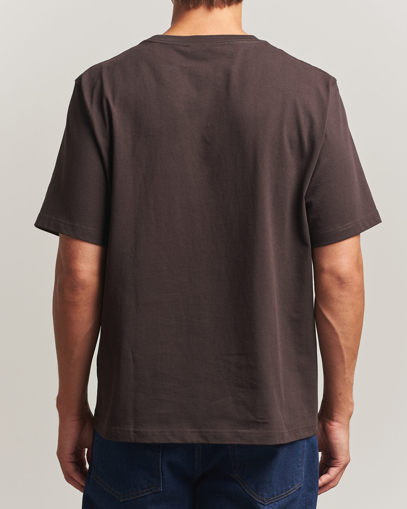 Heren | T-shirts | NN07 | Jett Embroidered Crew Neck T-Shirt Deep Truffle