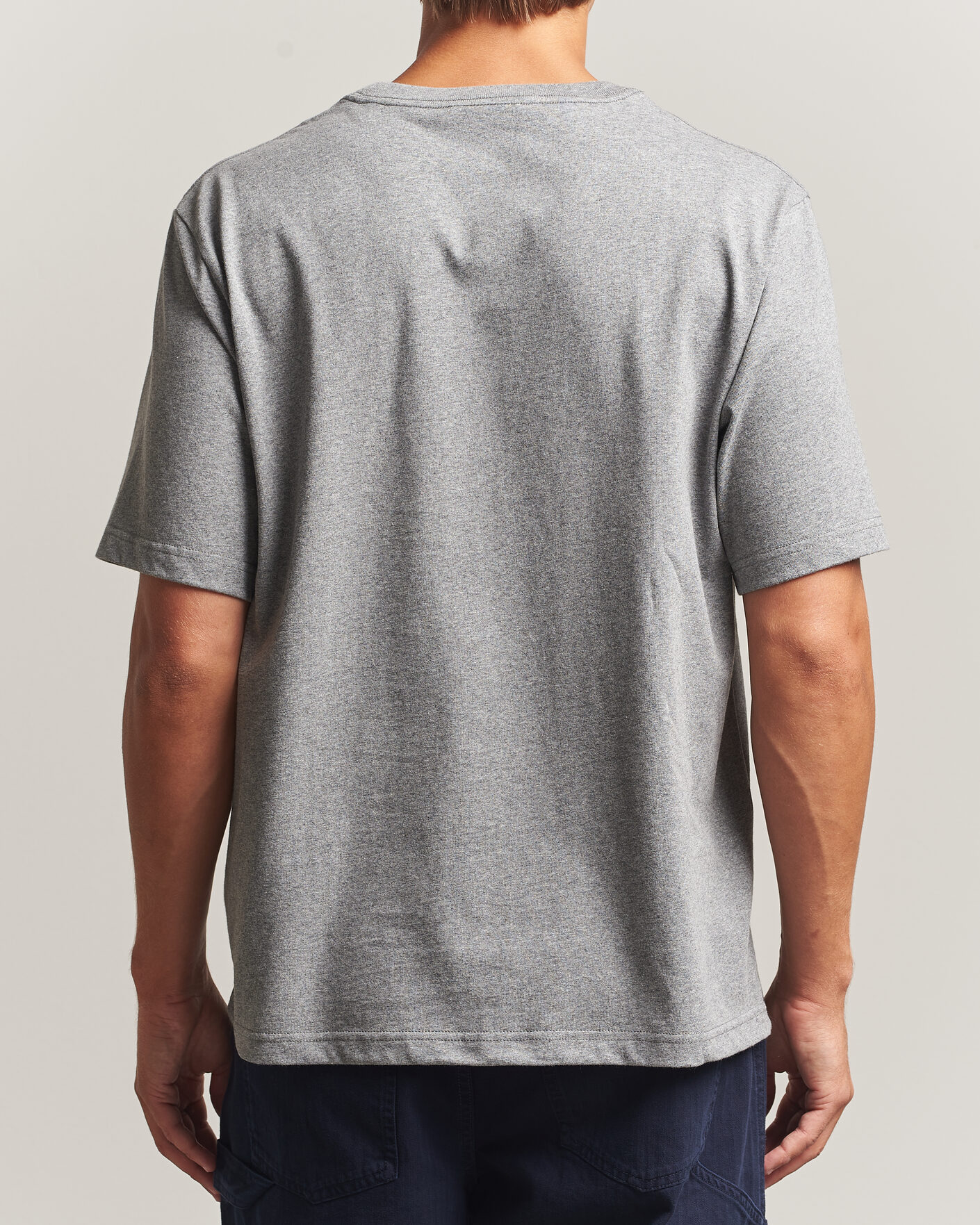 Heren | T-shirts | NN07 | Jett Embroidered Crew Neck T-Shirt Grey Melange