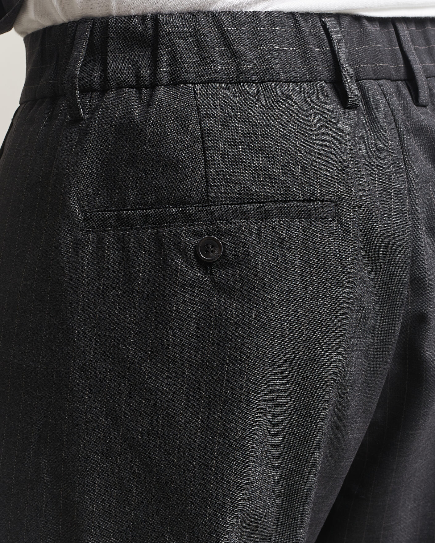 Heren | Broeken | NN07 | Kay Wool Pinstriped Trousers Dark Grey