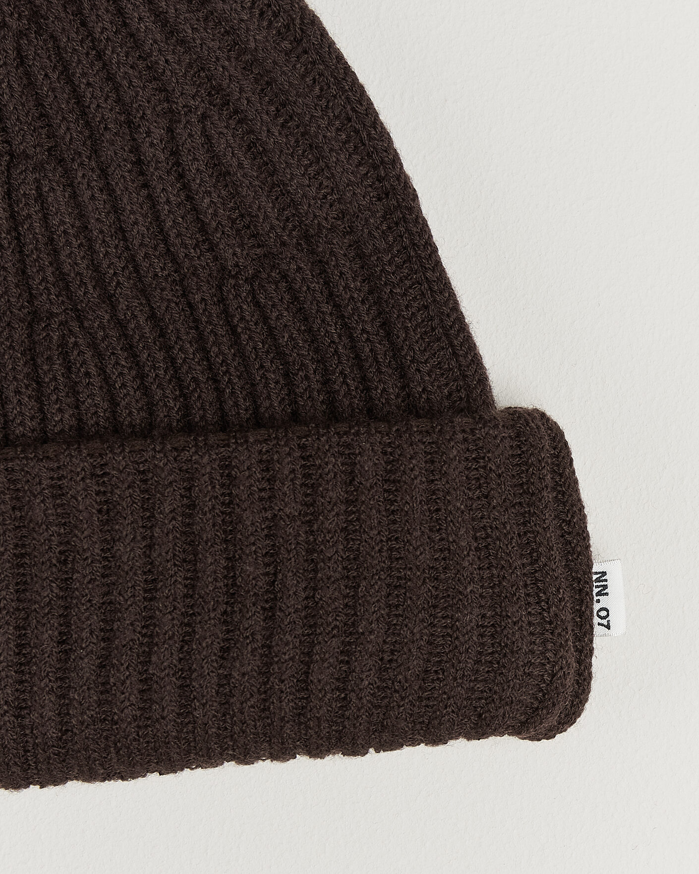 Heren | Mutsen | NN07 | Wool Rib Hat Deep Truffle