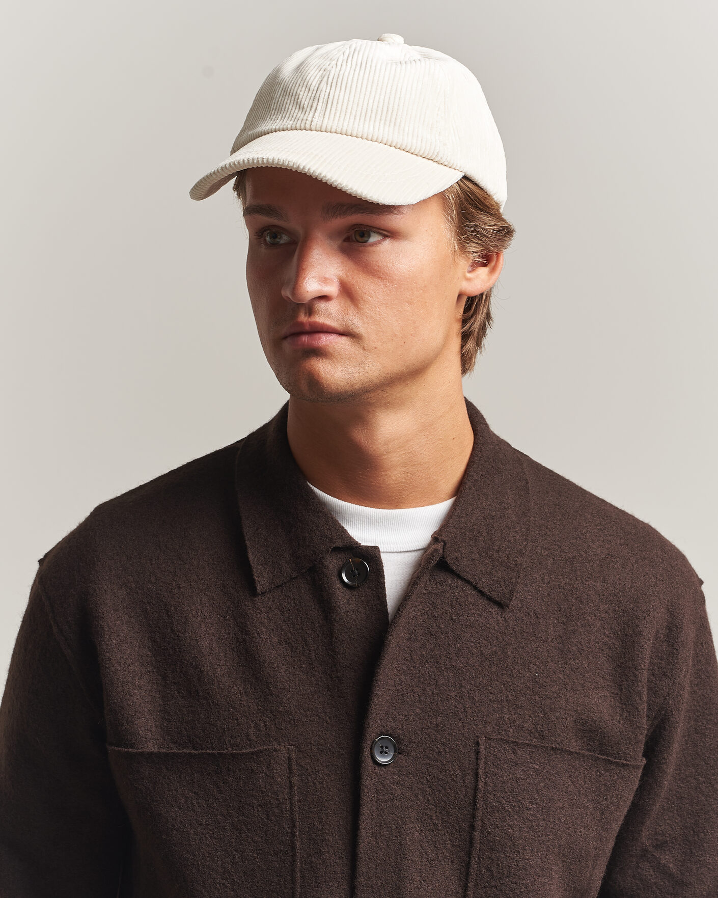 Heren | Hoeden en petten | NN07 | Corduroy Dad Cap Ivory