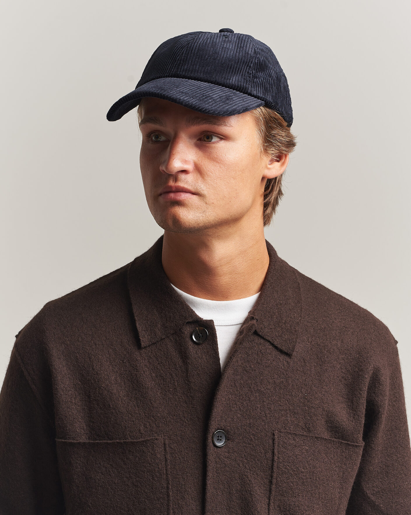 Heren | Hoeden en petten | NN07 | Corduroy Dad Cap Deep Navy