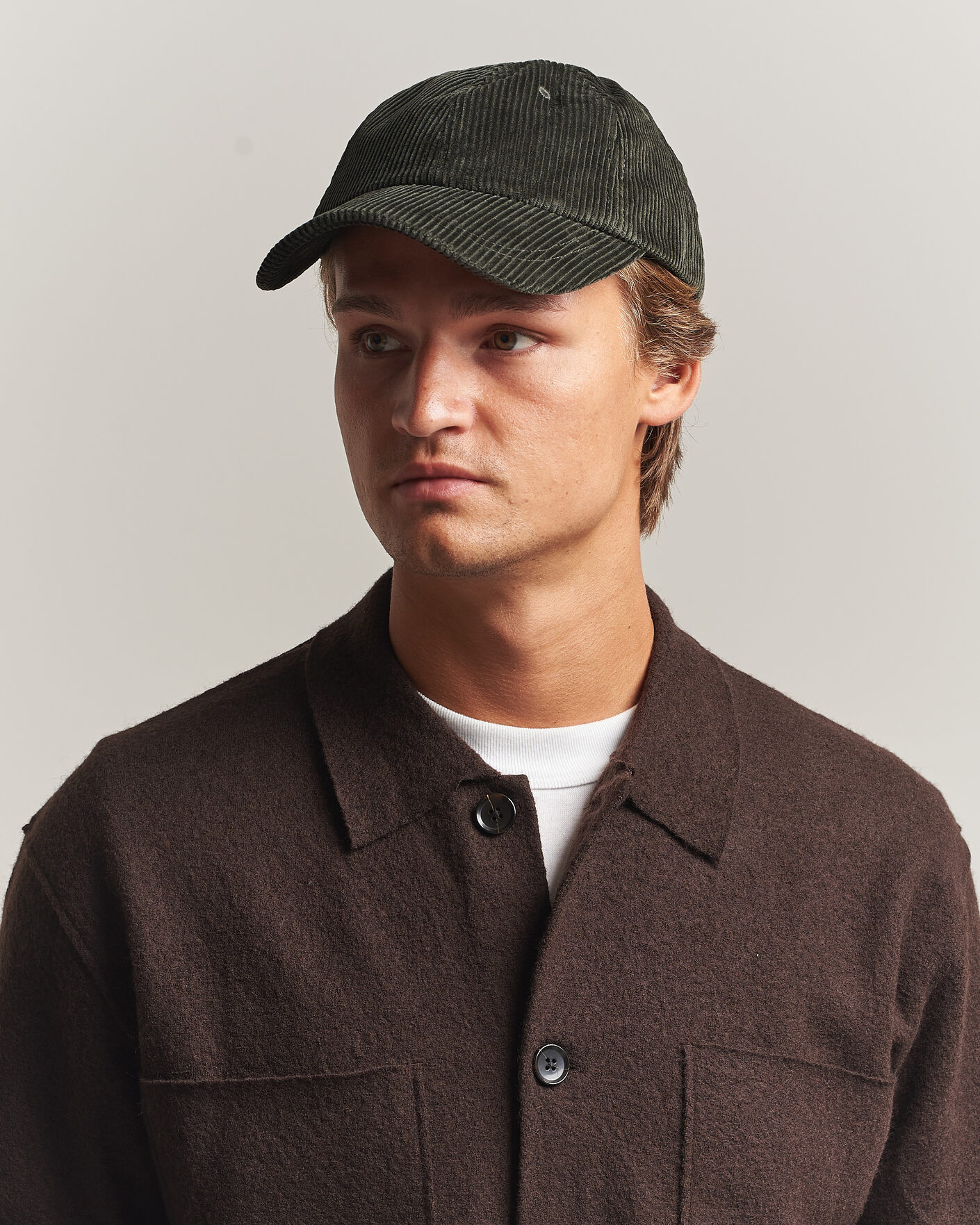 Heren | Hoeden en petten | NN07 | Corduroy Dad Cap Dark Army