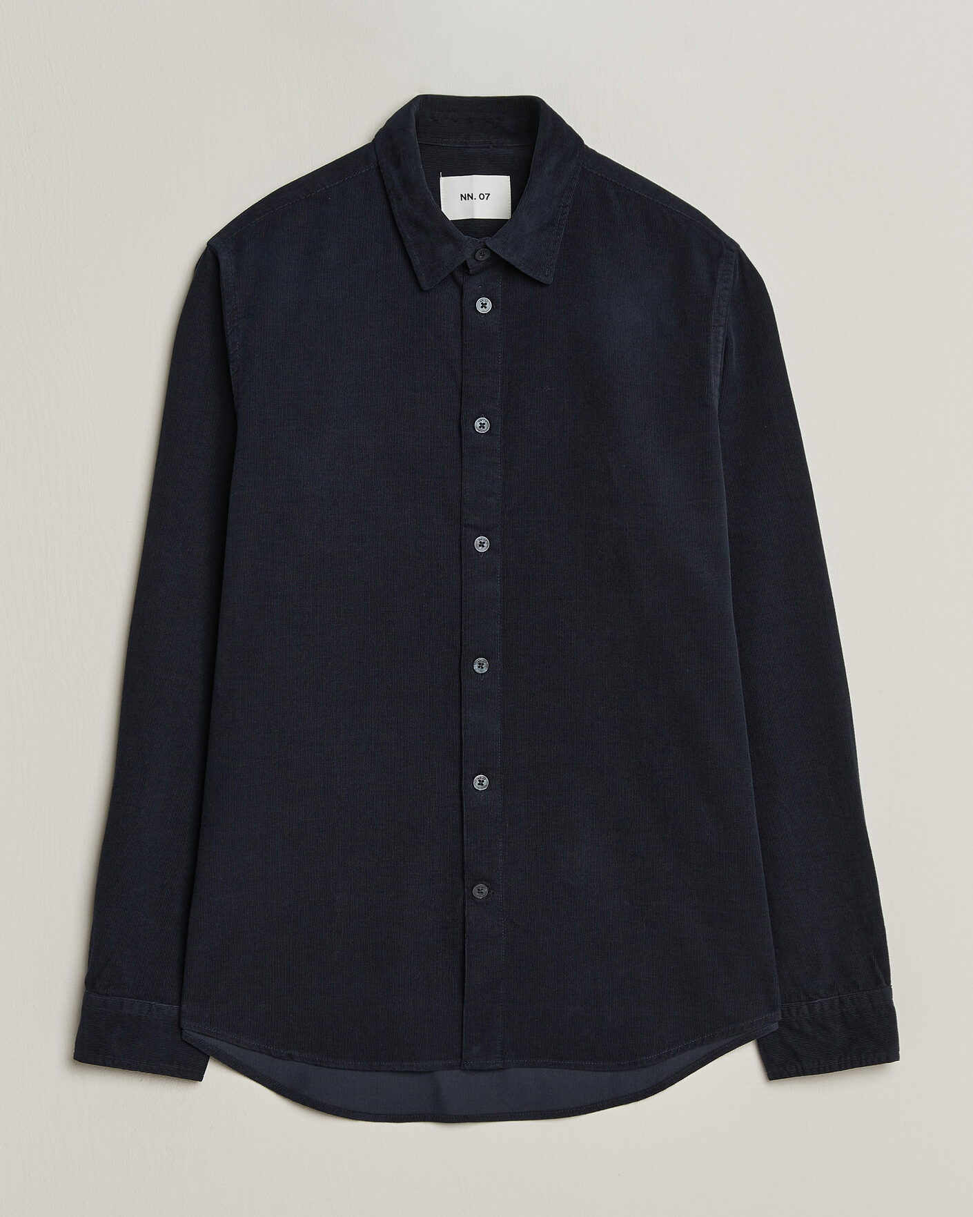 Heren | Overhemden | NN07 | Asher Baby Cord Shirt Navy Blue