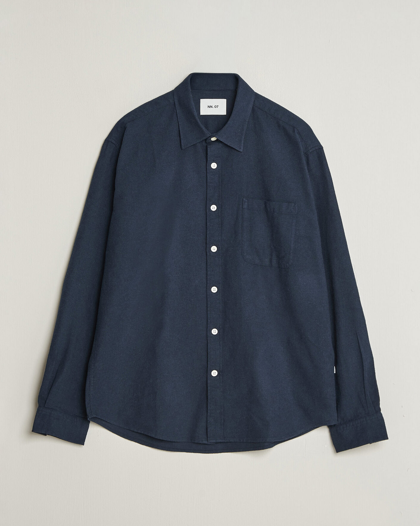 Heren | Overhemden | NN07 | Dino Brushed Flannel Shirt Navy Blue