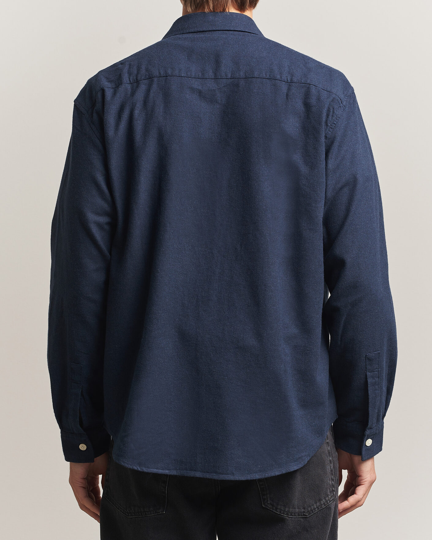 Heren | Overhemden | NN07 | Dino Brushed Flannel Shirt Navy Blue