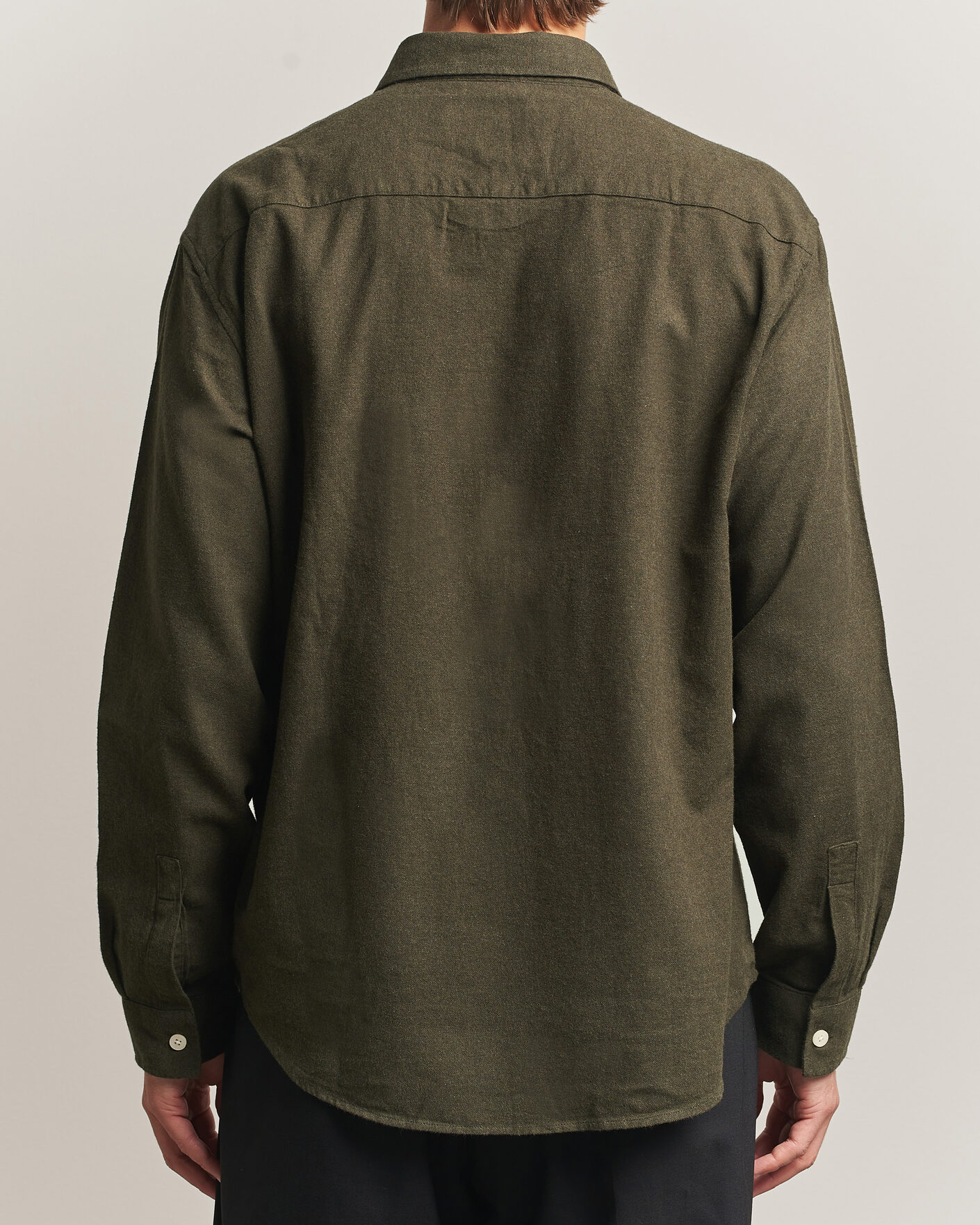 Heren | Overhemden | NN07 | Dino Brushed Flannel Shirt Dark Army