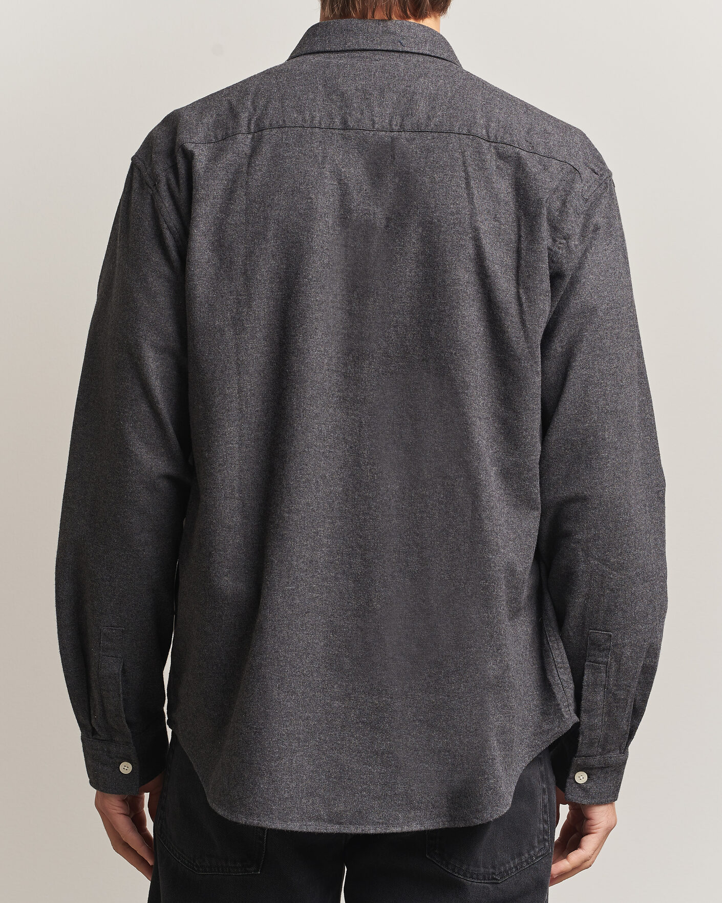 Heren | Overhemden | NN07 | Dino Brushed Flannel Shirt Dark Grey