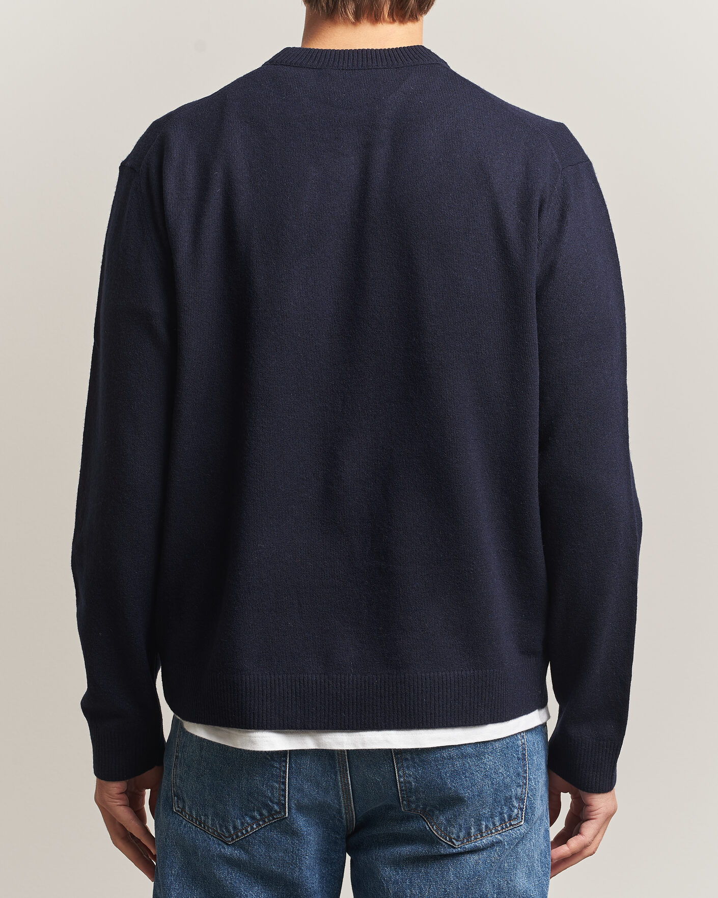 Heren | Truien | NN07 | Raz Lambswool Knitted Sweater Deep Navy