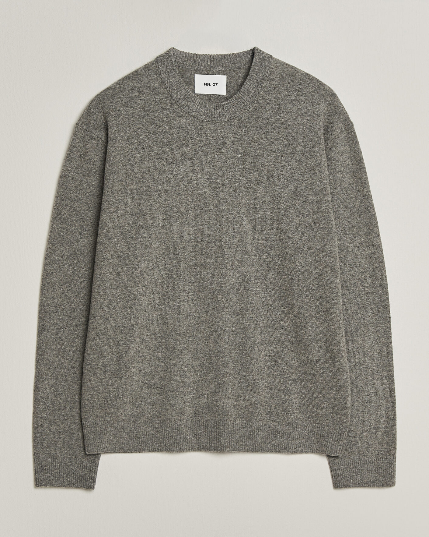 Heren | Truien | NN07 | Raz Lambswool Knitted Sweater Grey Melange