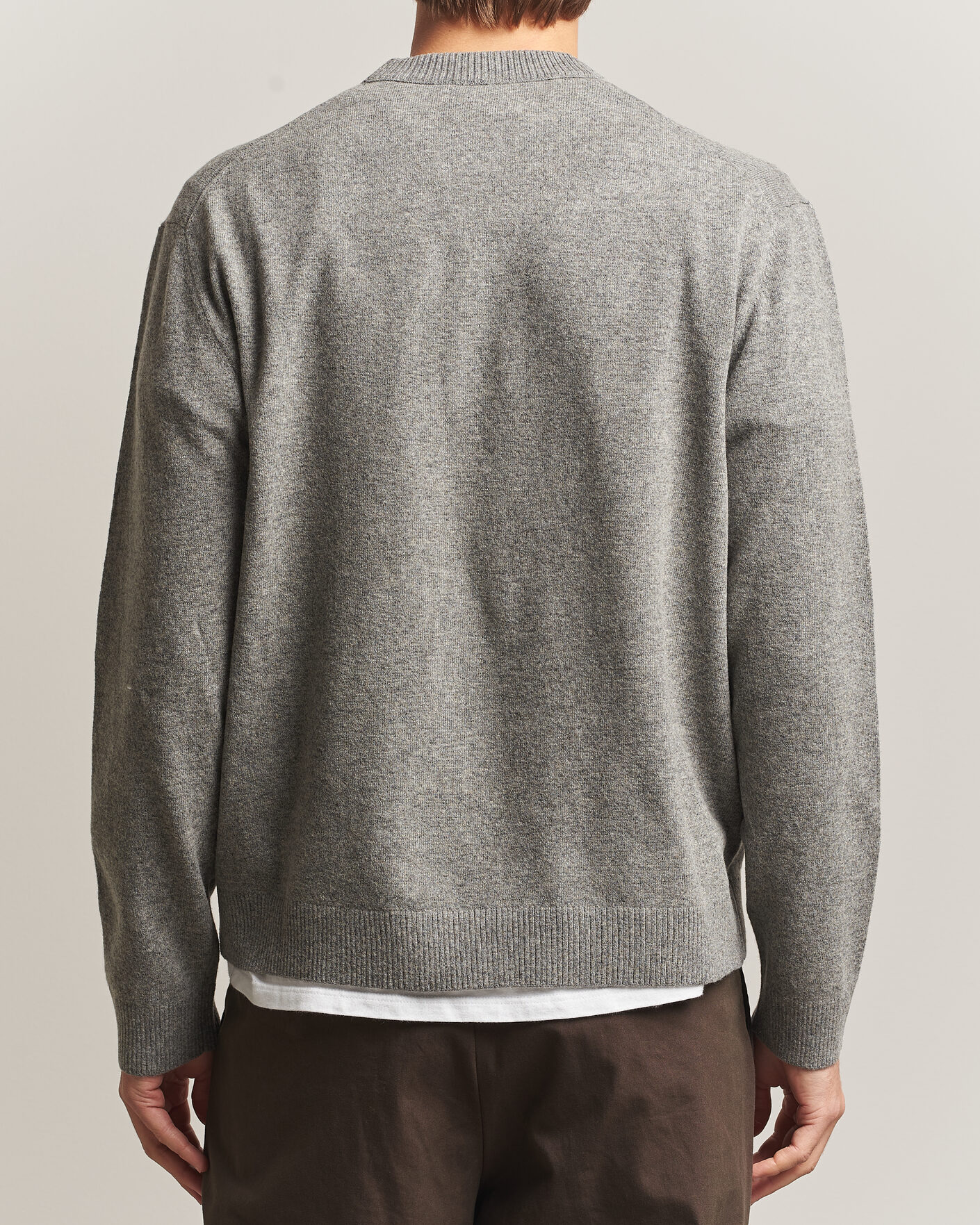 Heren | Truien | NN07 | Raz Lambswool Knitted Sweater Grey Melange