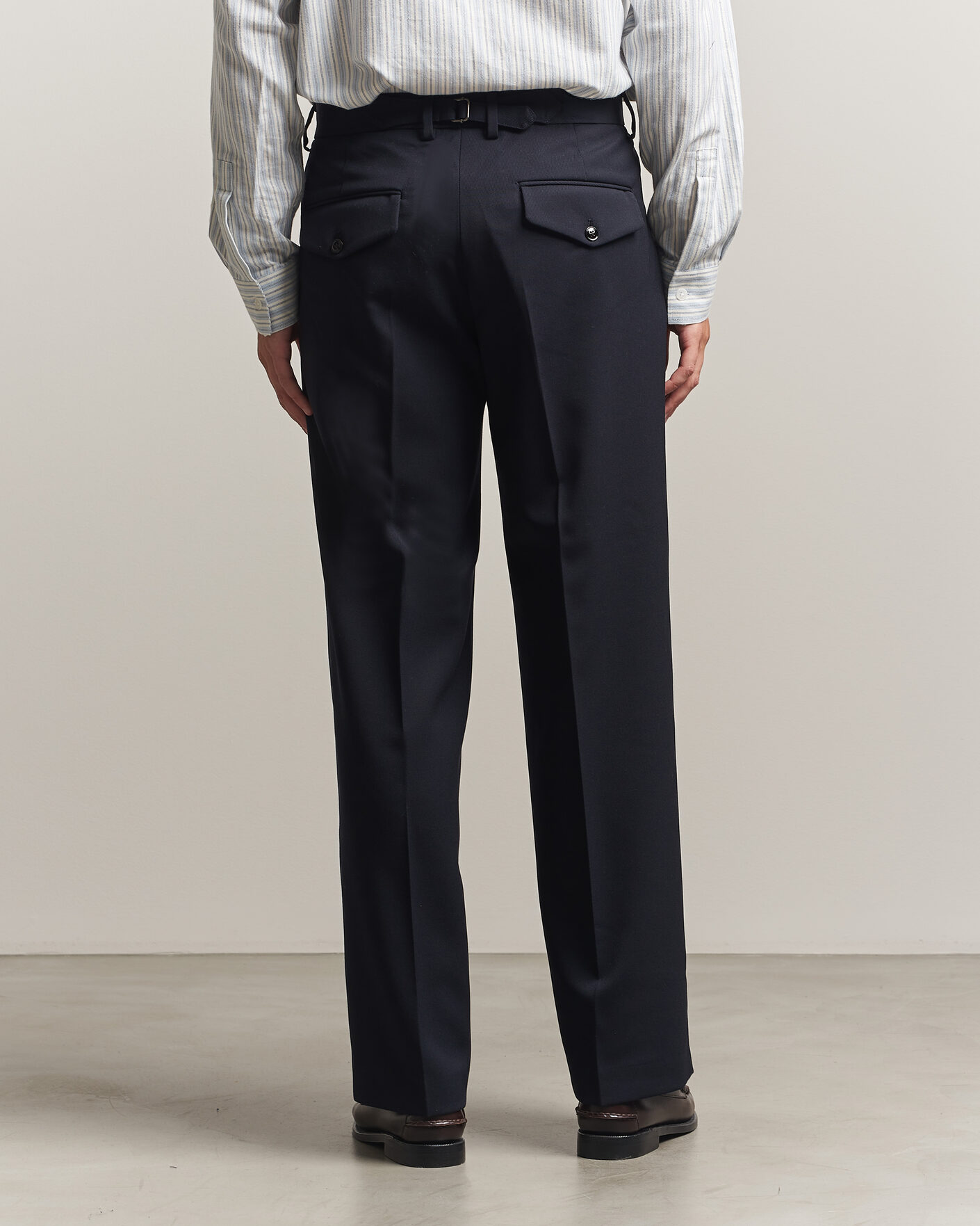Heren | Broeken | NN07 | Justin Wool Pleated Suit Trousers Deep Navy