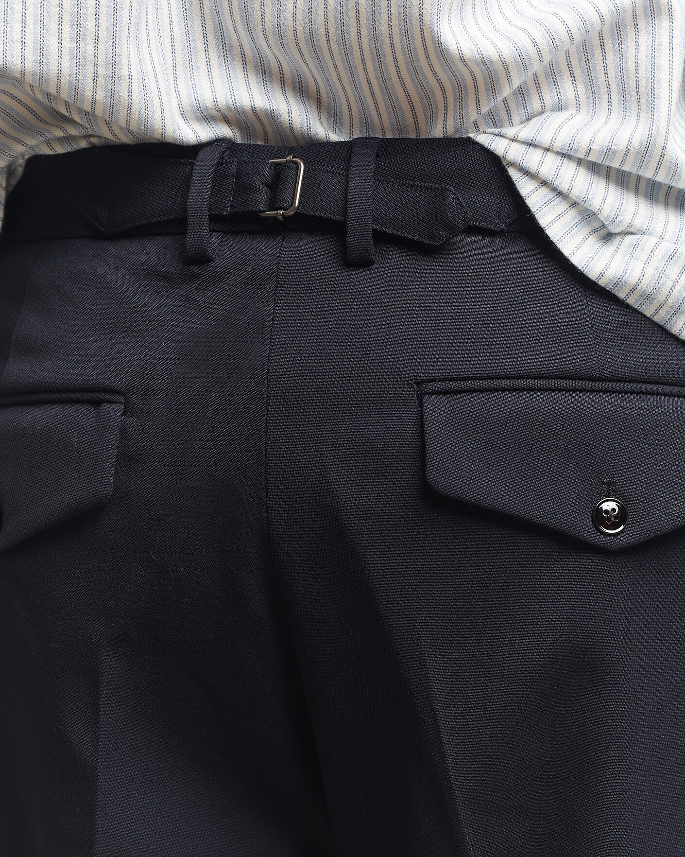 Heren | Broeken | NN07 | Justin Wool Pleated Suit Trousers Deep Navy