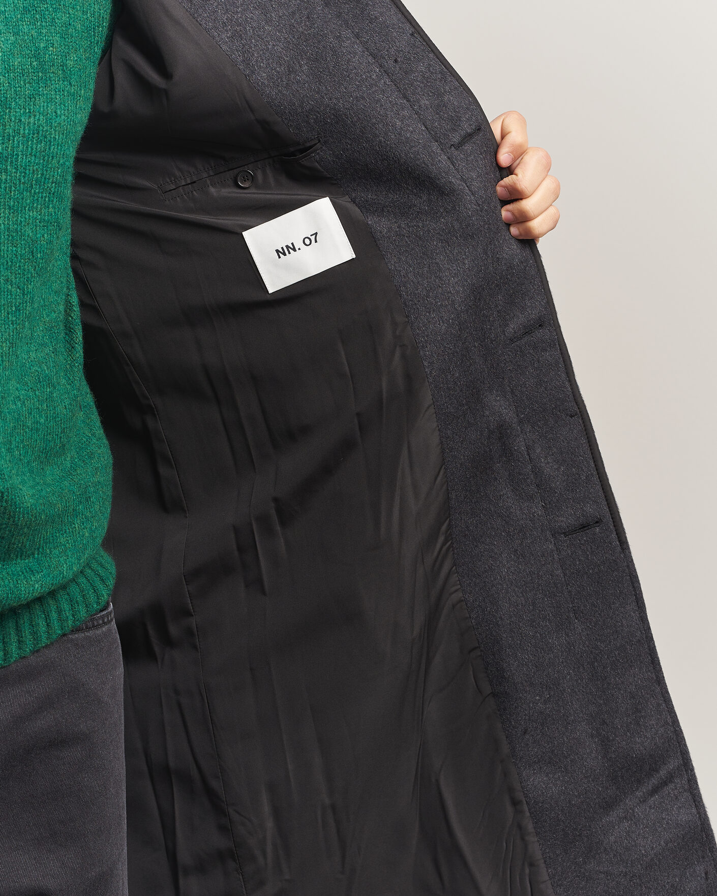 Heren | Jassen | NN07 | Gibson Wool/Cashmere Coat Dark Grey