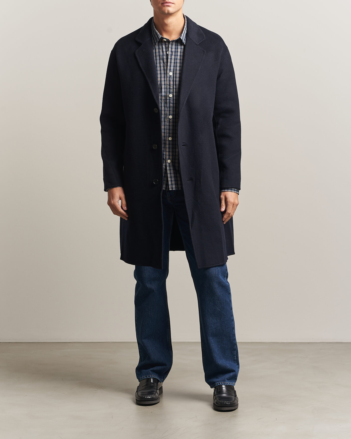 Heren | Jassen | NN07 | Kendrick Wool Coat Navy Blue