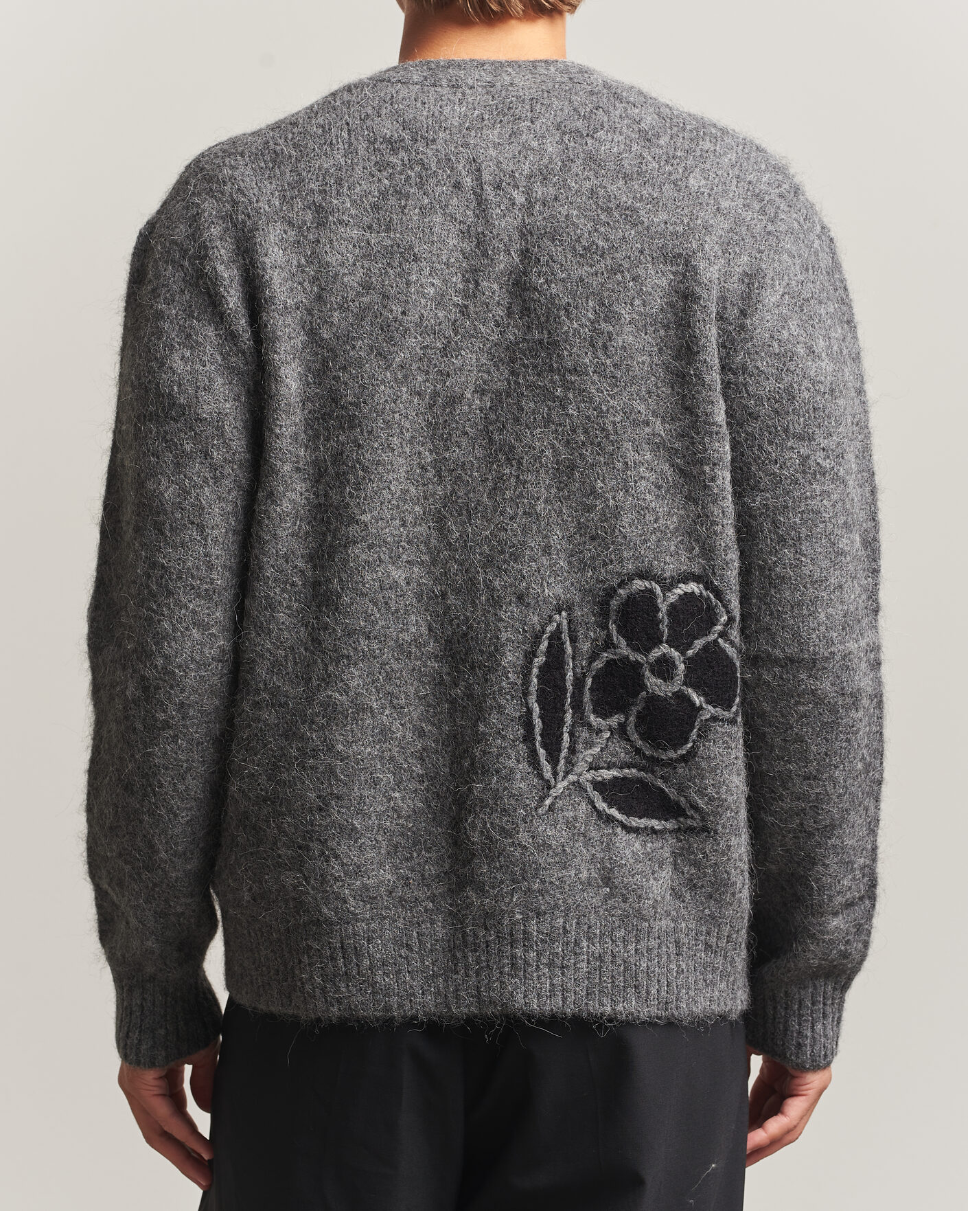 Heren | Truien | NN07 | Kyle Alpaca Knitted Cardigan Dark Grey Melange