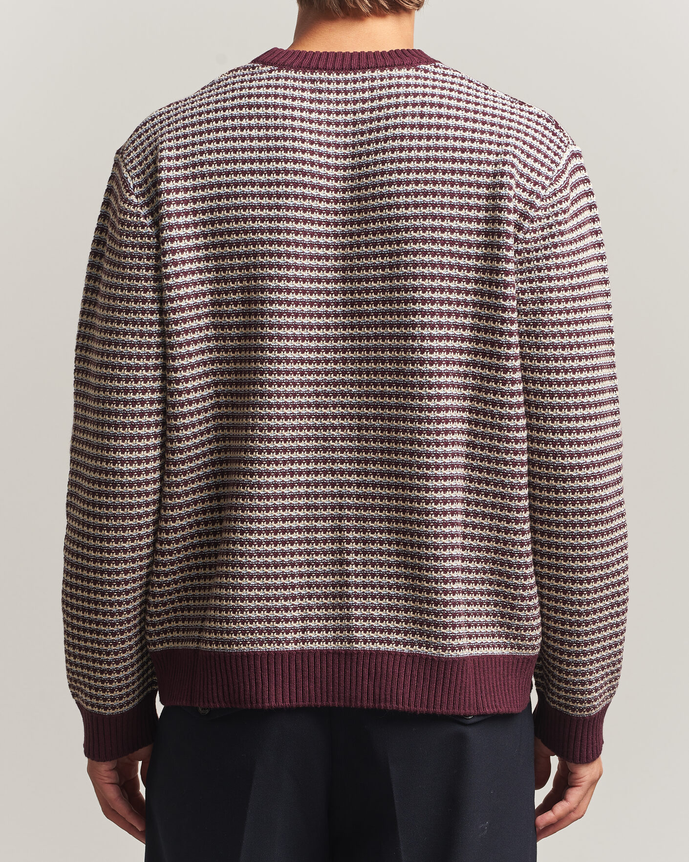 Heren | Truien | NN07 | Russell Cotton/Wool Structured Sweater Winetasting