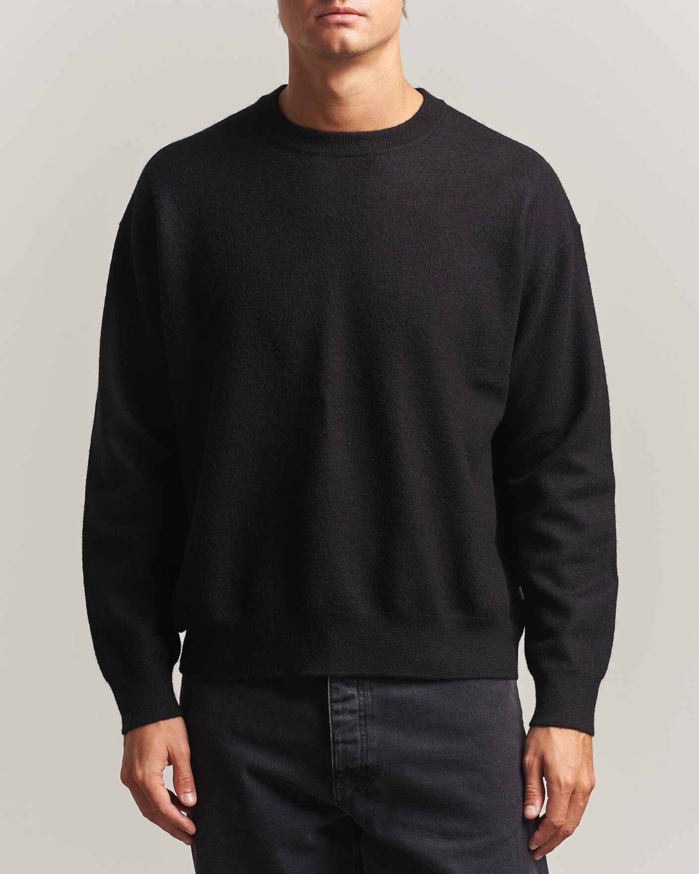 Heren | Truien | NN07 | Jasper Soft Boiled Wool Sweater Black