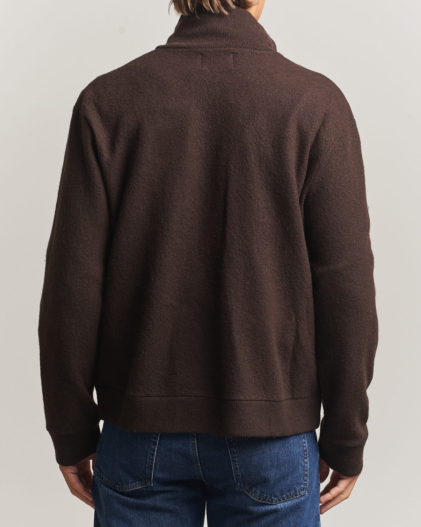 Heren | Truien | NN07 | Soft Boiled Wool Full Zip Deep Truffle