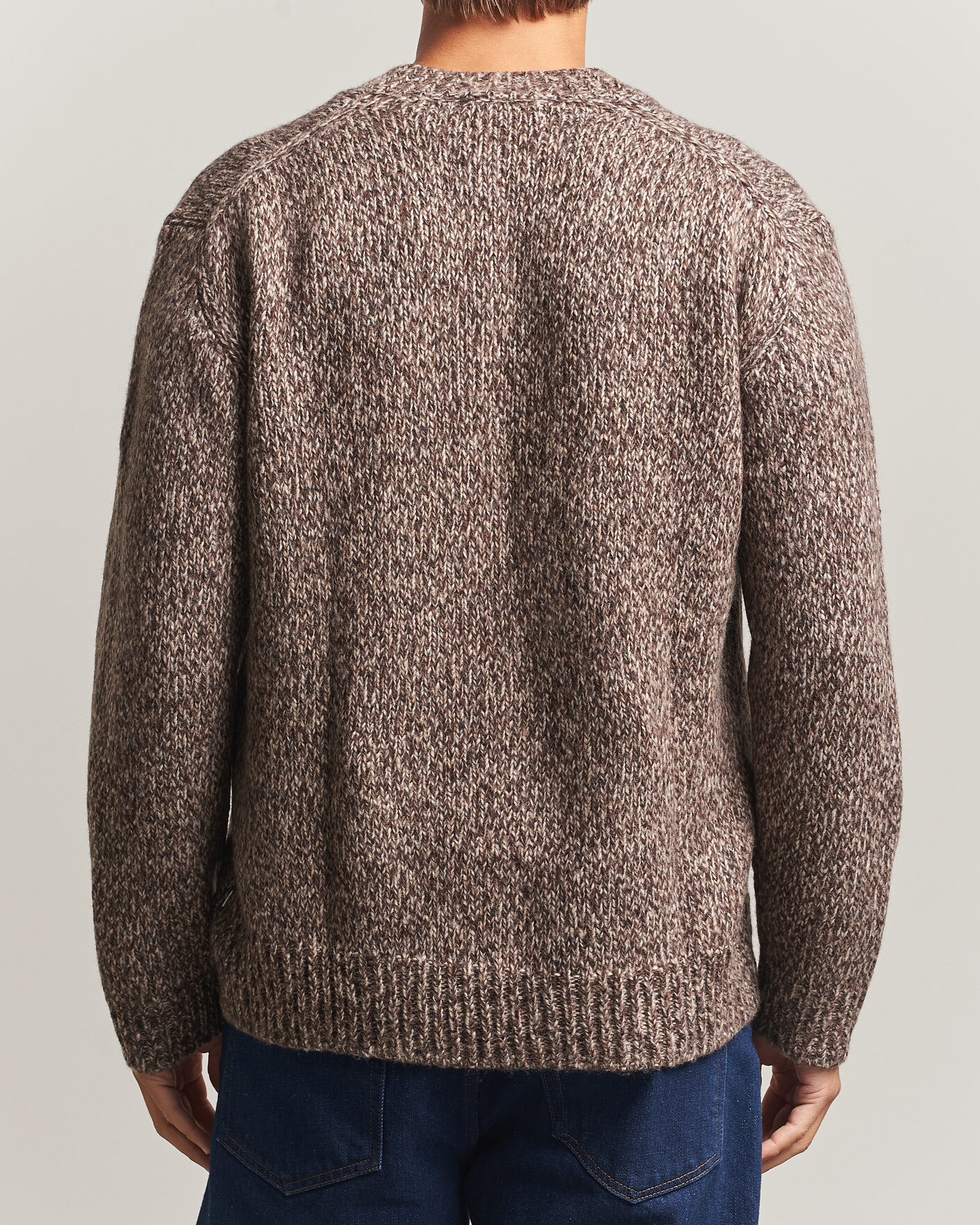 Heren | Truien | NN07 | Flint Wool Knitted V-Neck Deep Truffle