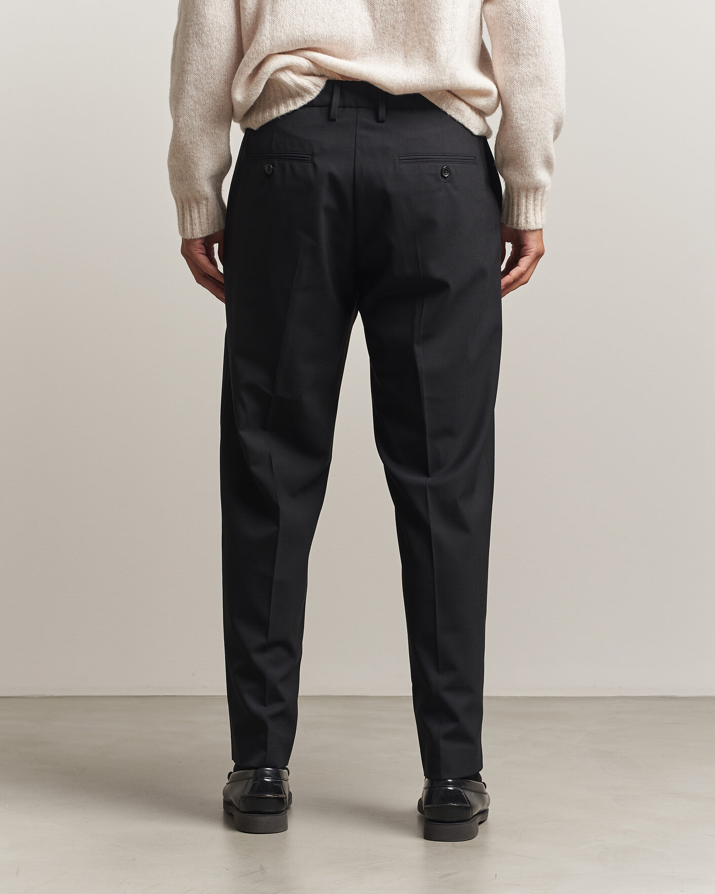 Heren | Broeken | NN07 | Brendan Wool Drawstring Trousers Black