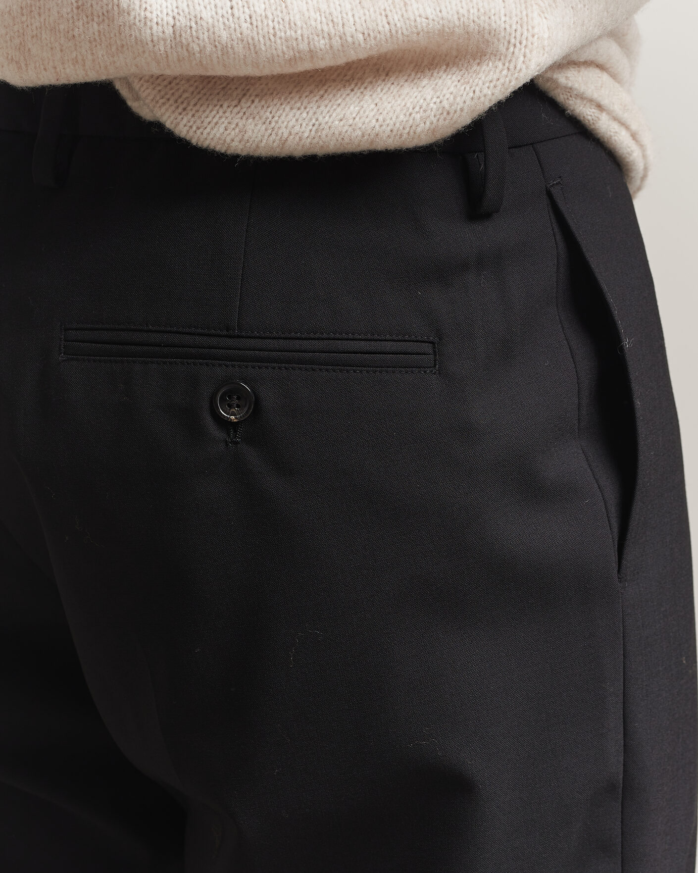 Heren | Broeken | NN07 | Brendan Wool Drawstring Trousers Black