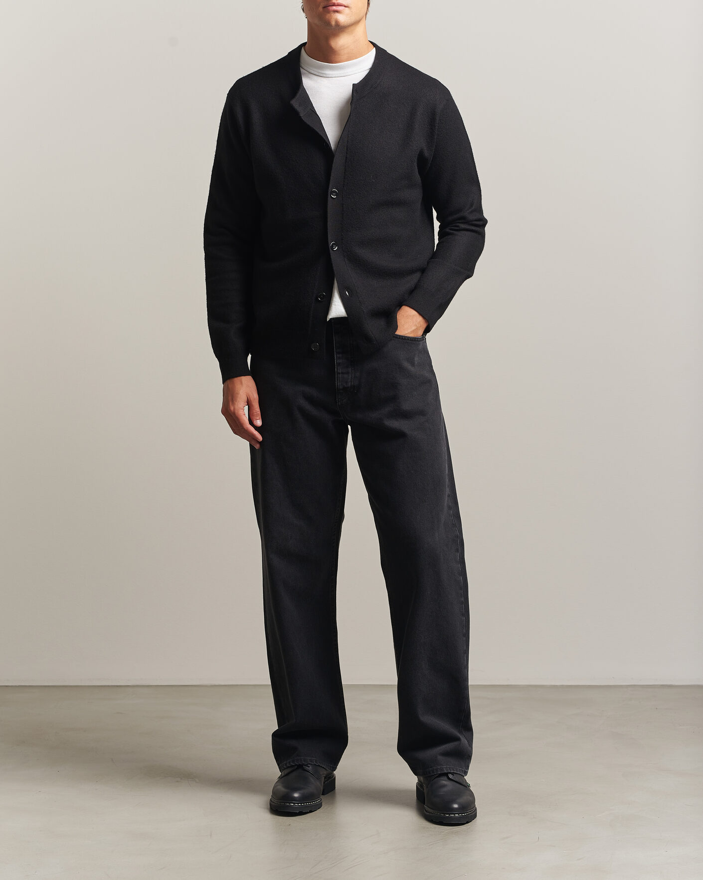 Heren | Truien | NN07 | Jasper Soft Boiled Wool Cardigan Black
