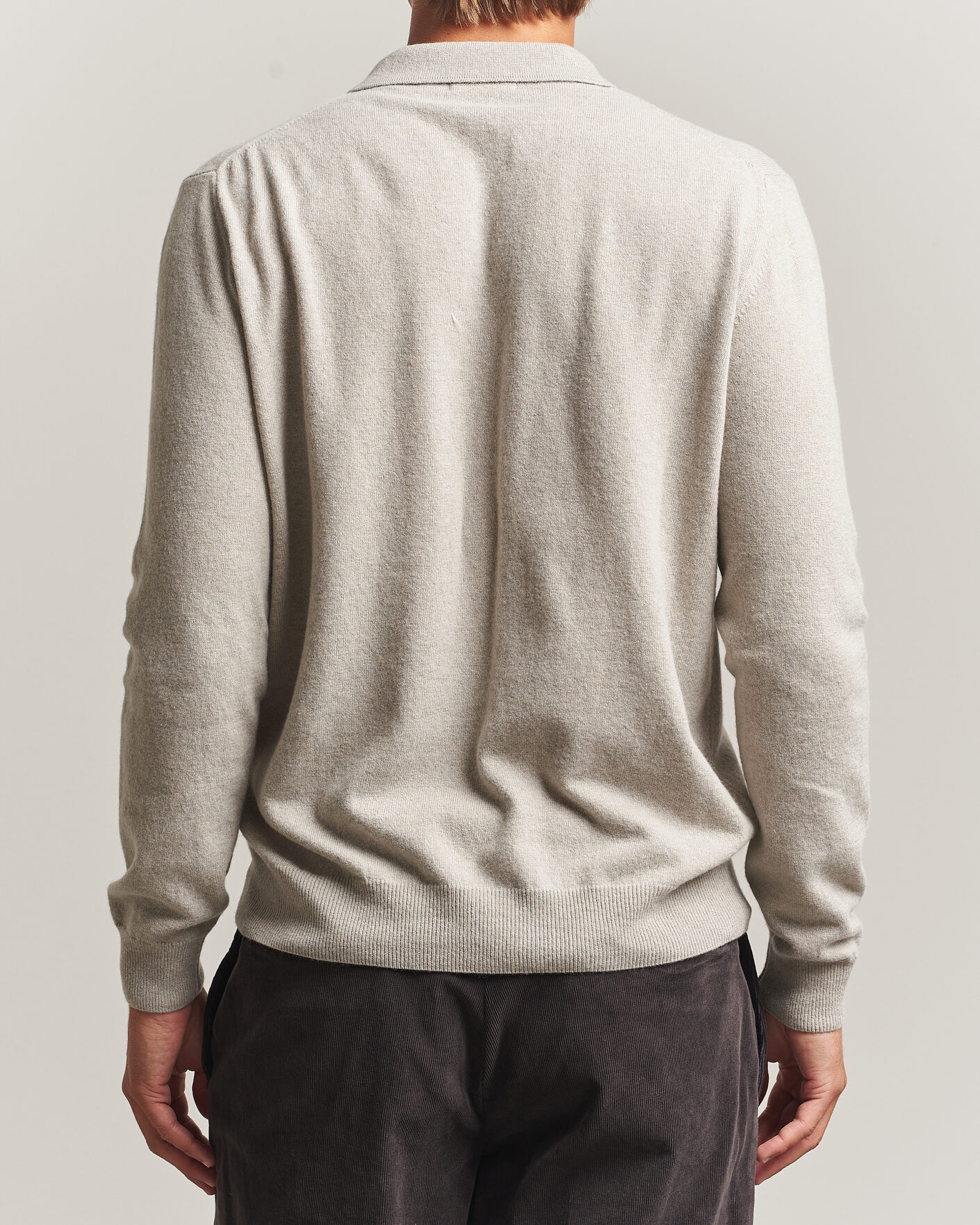 Heren | Truien | Oscar Jacobson | Pepe Wool/Cashmere Polo Light Beige