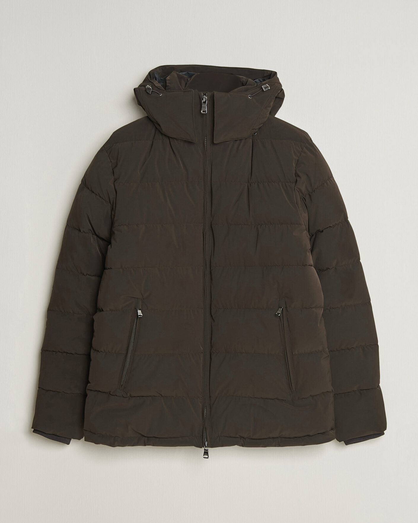 Heren | Jassen | Oscar Jacobson | Hooded Puffer Jacket Brown