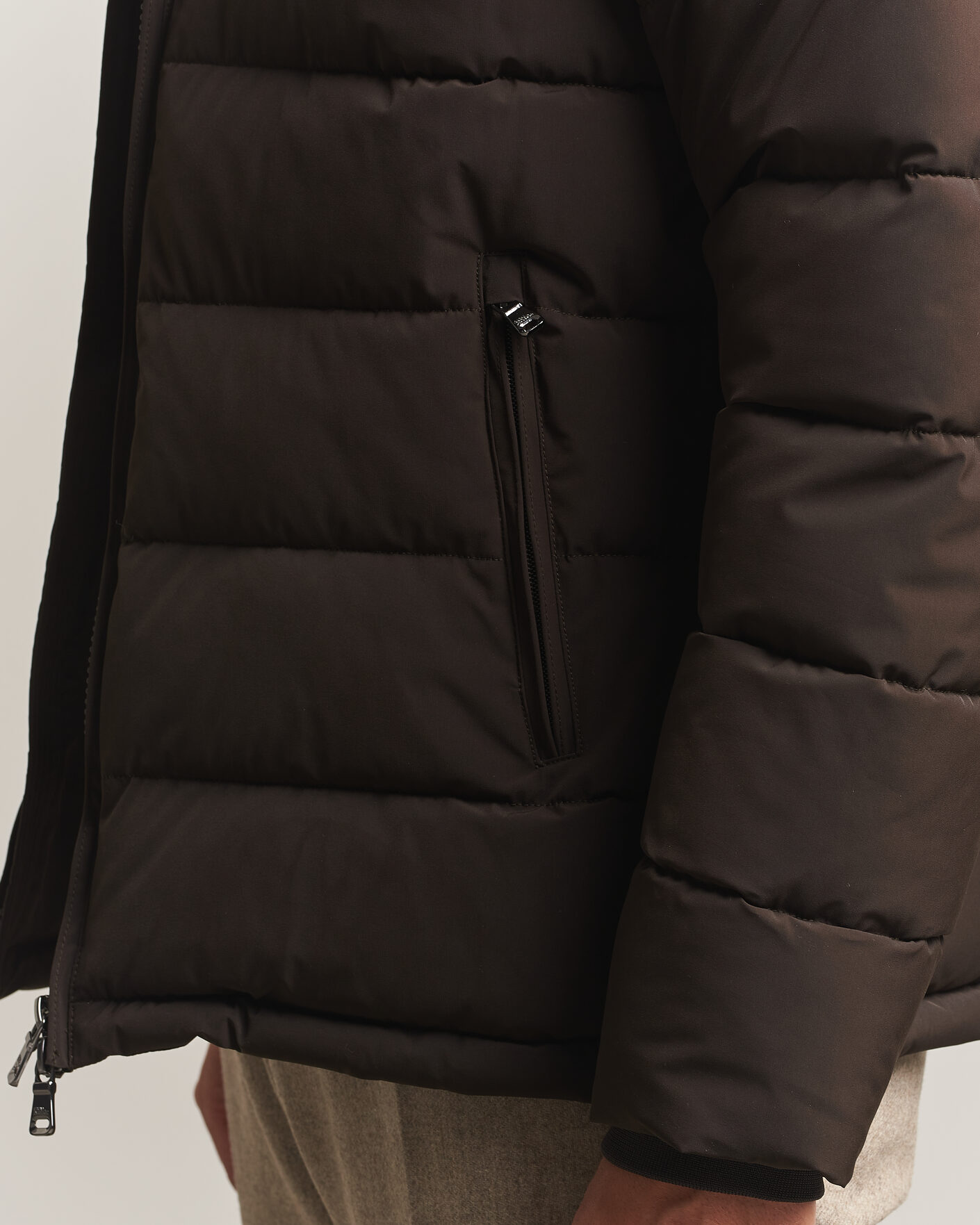 Heren | Jassen | Oscar Jacobson | Hooded Puffer Jacket Brown