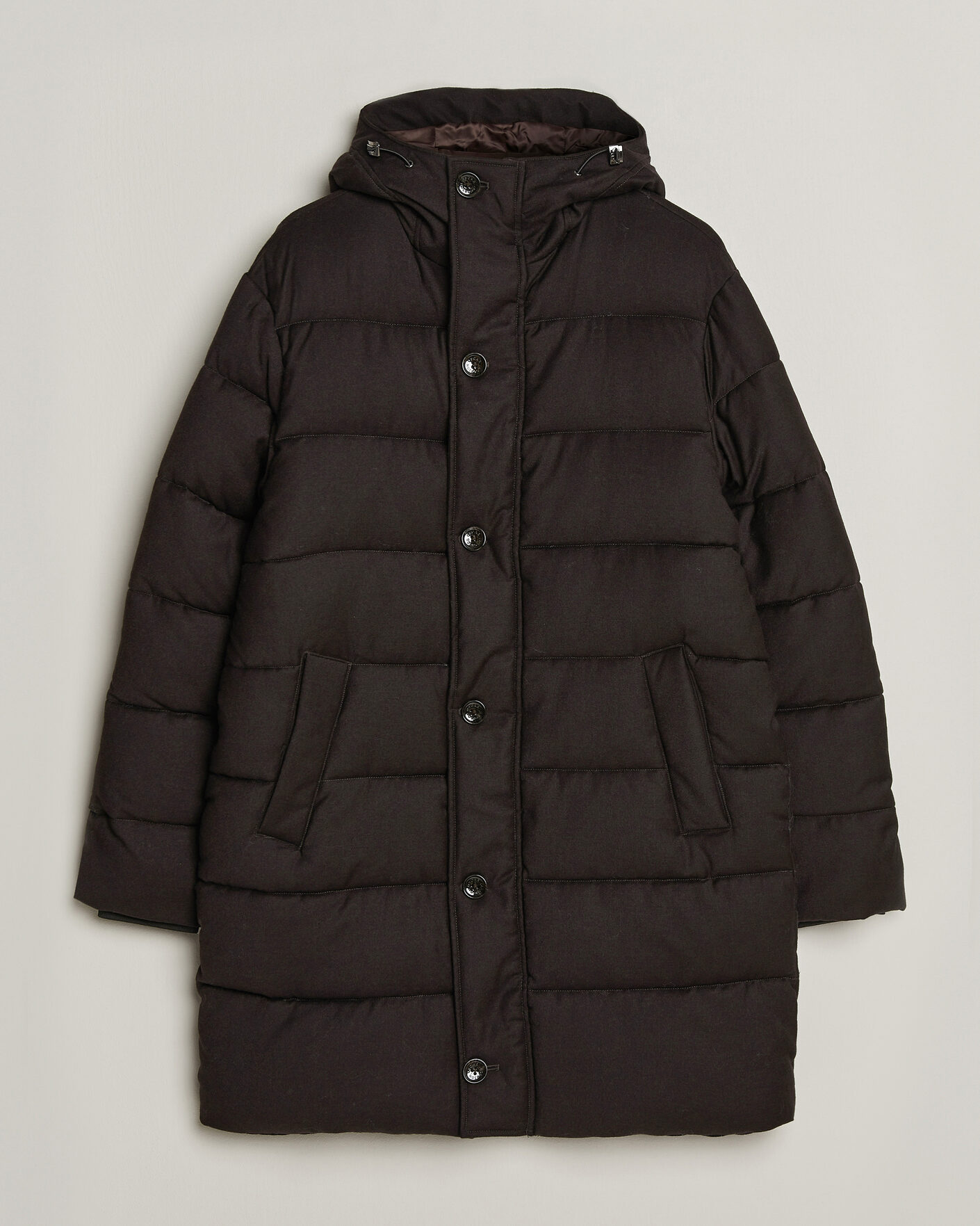 Heren | Jassen | Oscar Jacobson | Padded Flannel Parka Brown