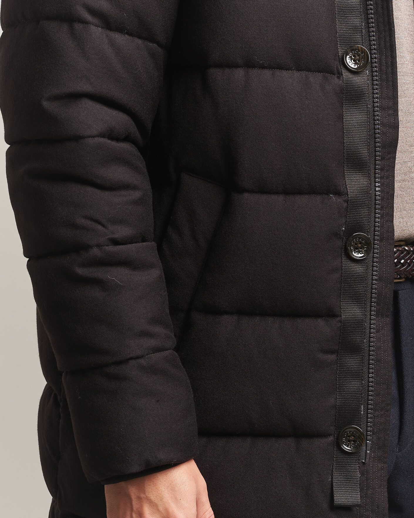Heren | Jassen | Oscar Jacobson | Padded Flannel Parka Brown