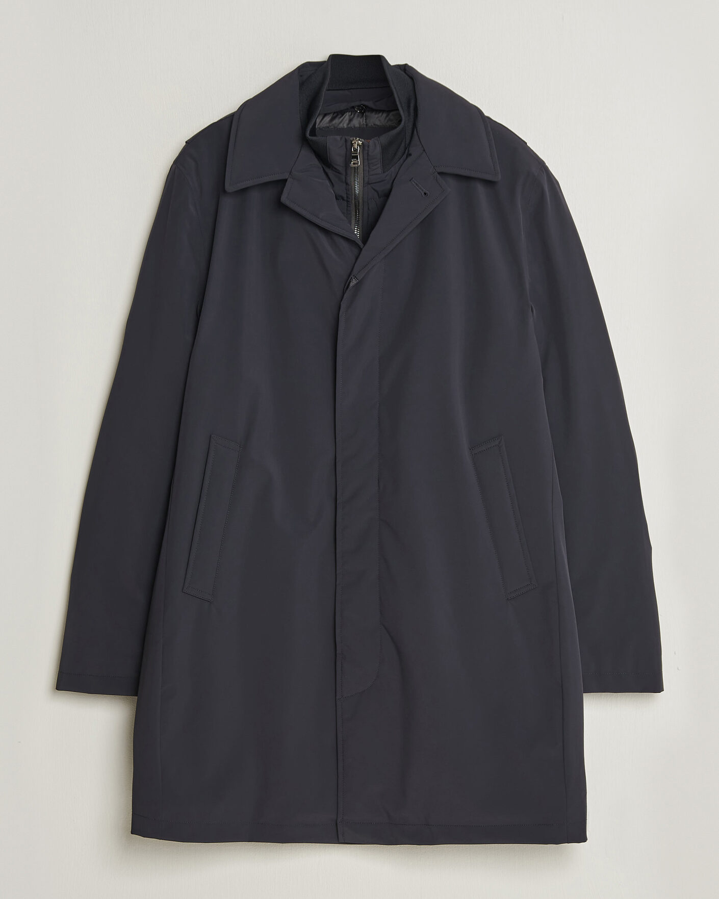 Heren | Jassen | Oscar Jacobson | Zipped Padded Car Coat Navy